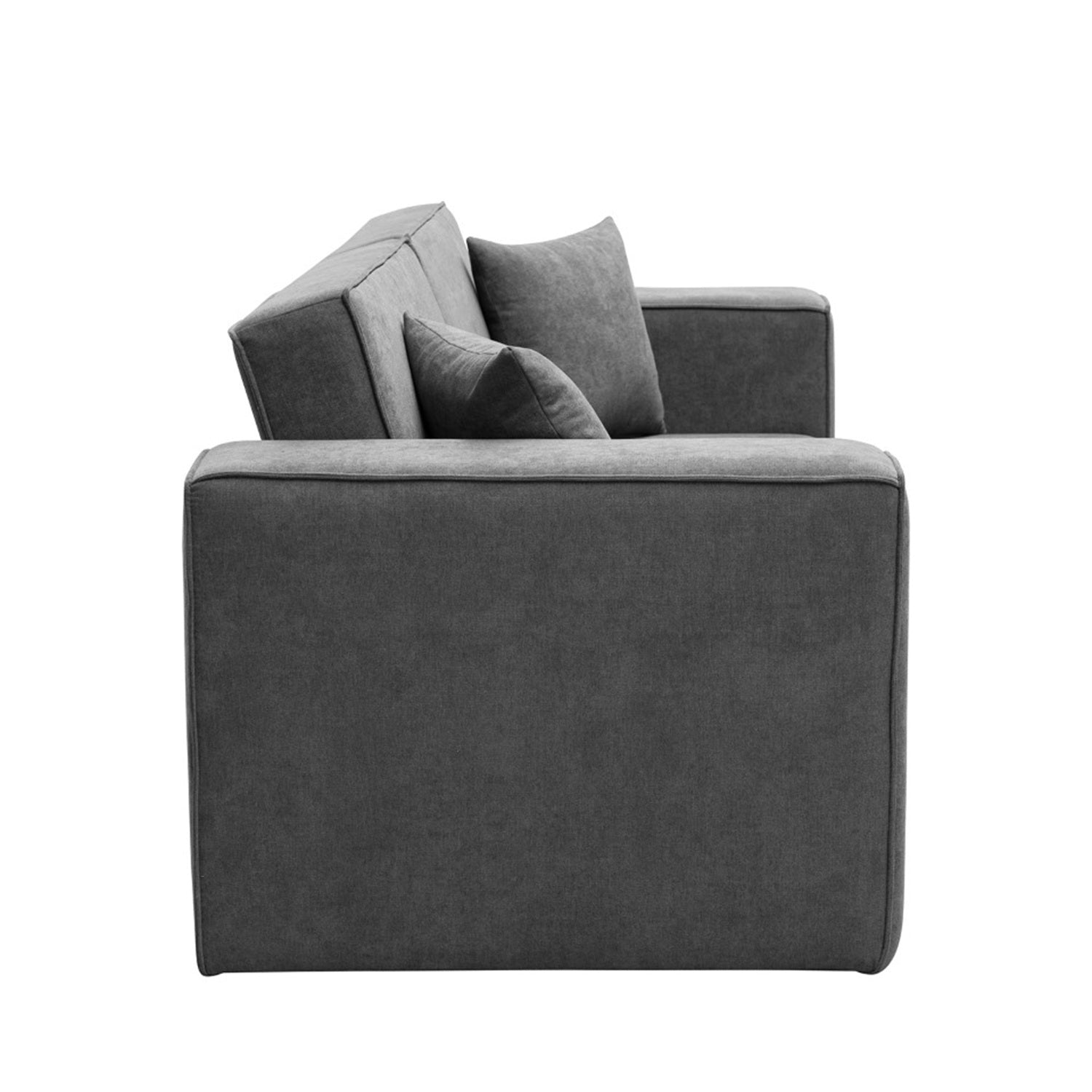 Sofá Cama Cox Microfibra Kaazan Plomo, Natural