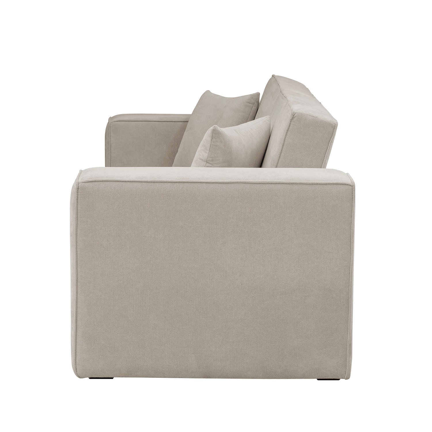 Sofá Cama Cox Chenille Impetu Beige, Natural