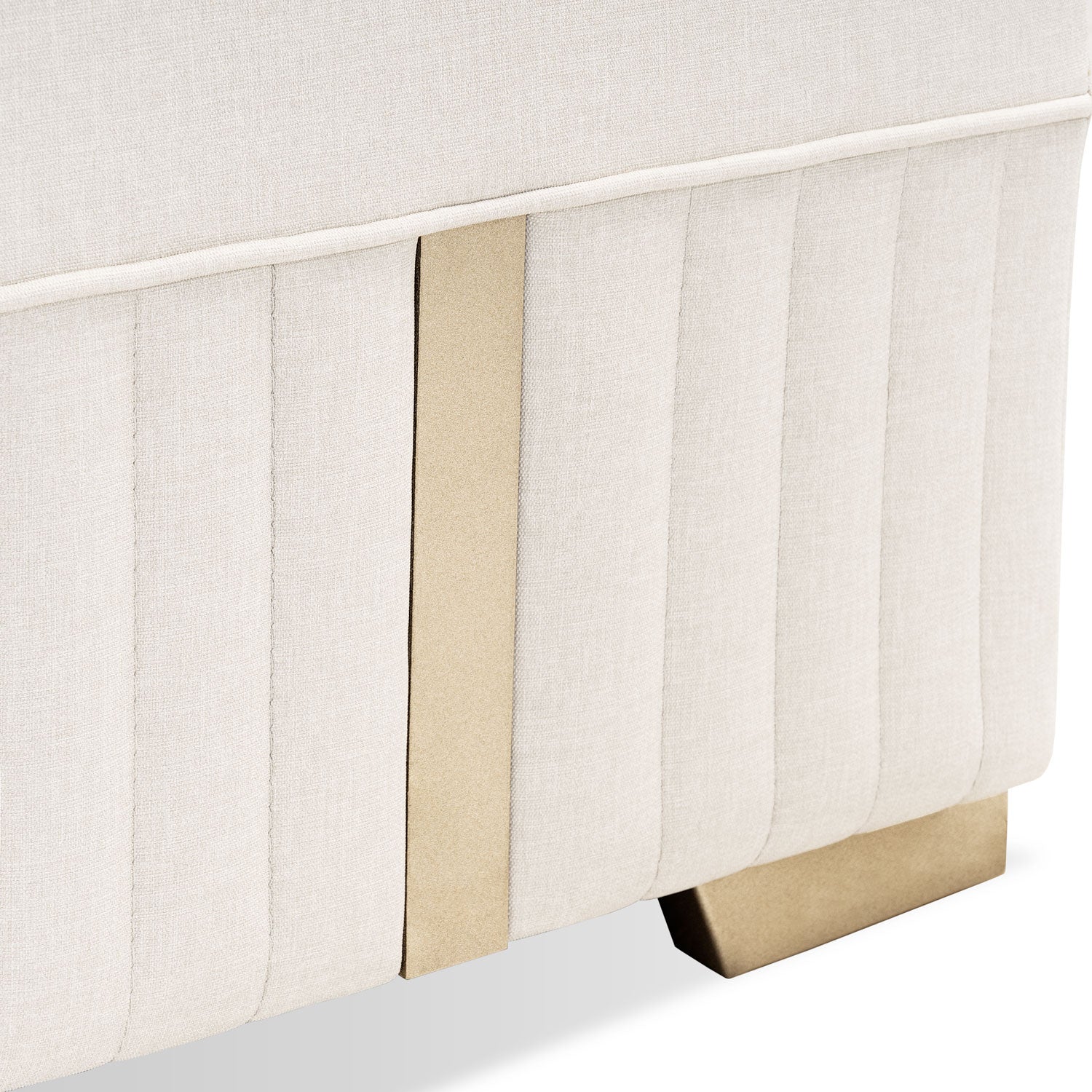 Sofá 2 Puestos Napoli Eurolino Blanco Puro, Champaña