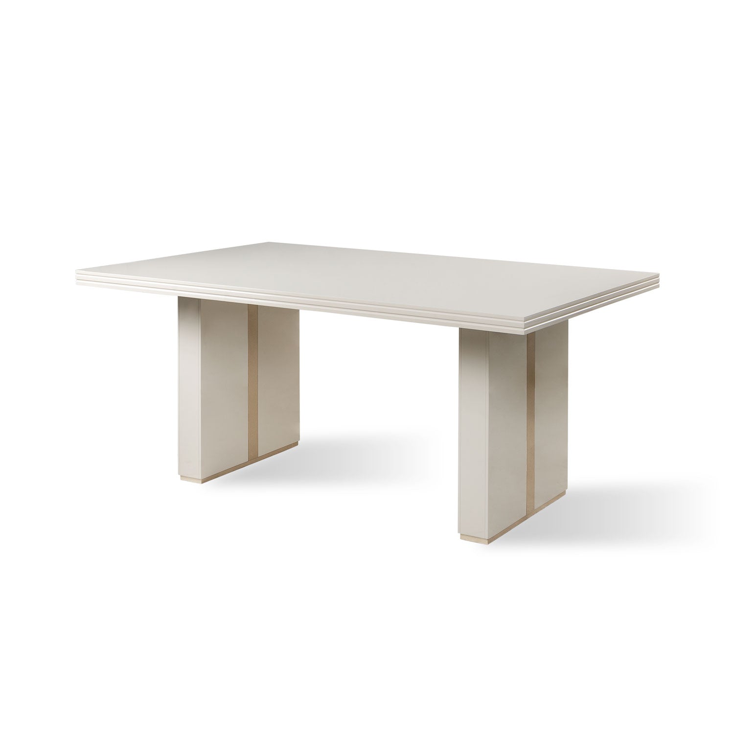 Comedor 6 Puestos Marcus Eurolino Blanco Puro, Champaña