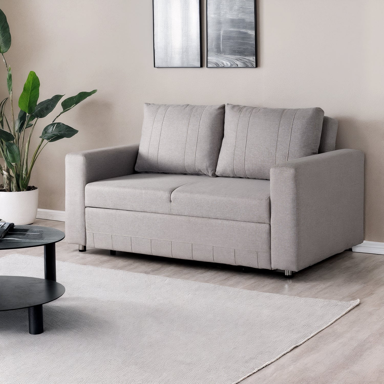 Sofá Cama Andora Lino Icono Taupe