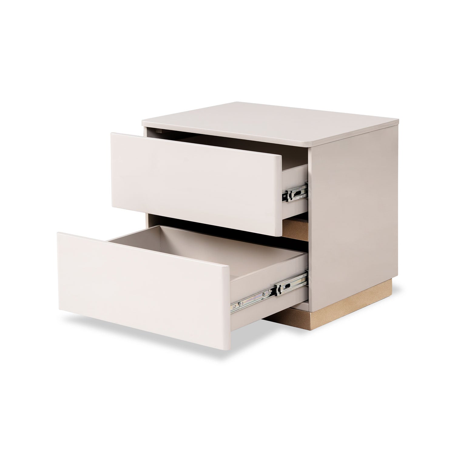 Mesa de Noche Harrison Greige, Champaña 2 Gavetas
