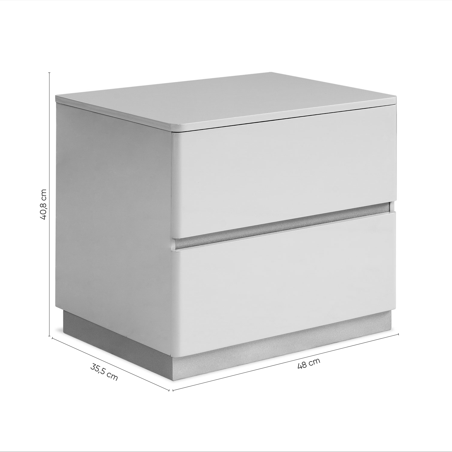 Mesa de Noche Harrison Greige, Champaña 2 Gavetas