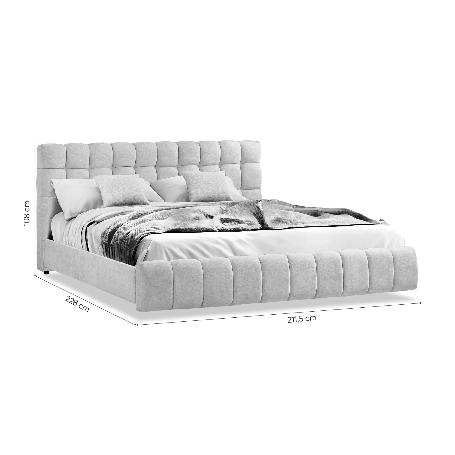 Cama King Oklam Microfibra Touch Almendra