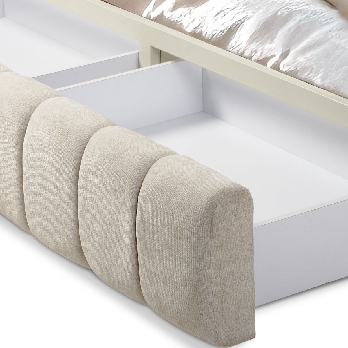 Cama Queen Oklam Microfibra Touch Almendra