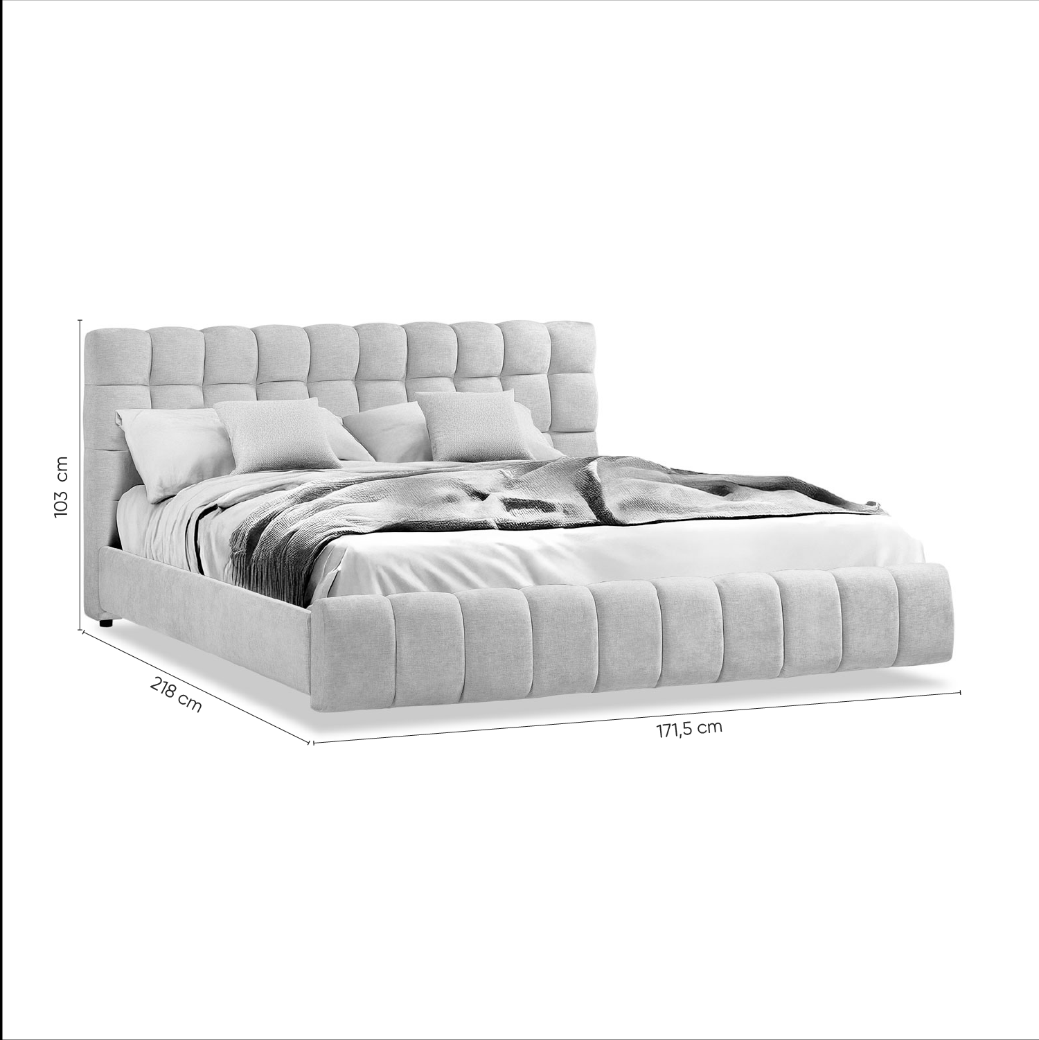 Cama Queen Oklam Microfibra Touch Almendra