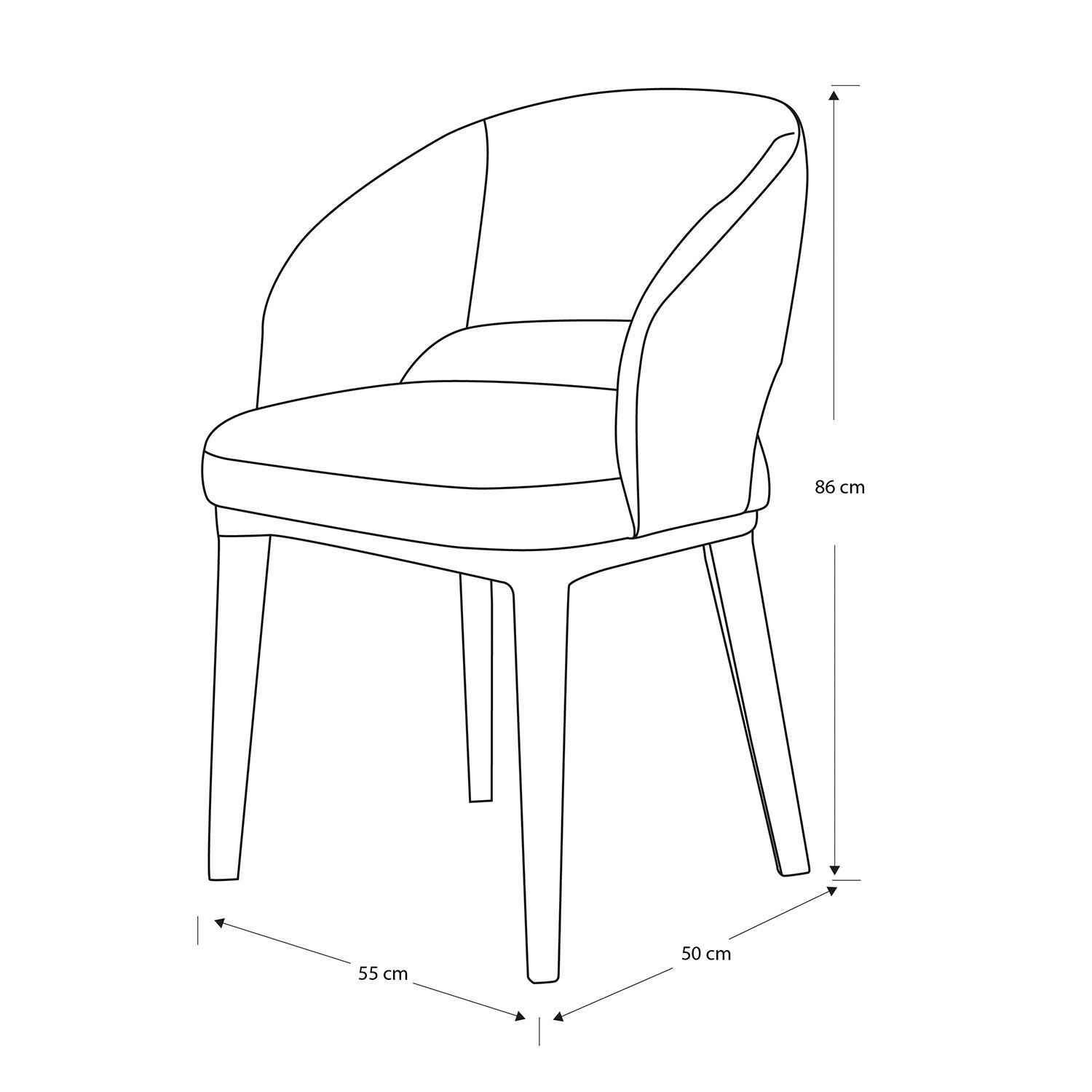 Silla Fray Lino Touch Almendra Cardiff Taupe, Off White