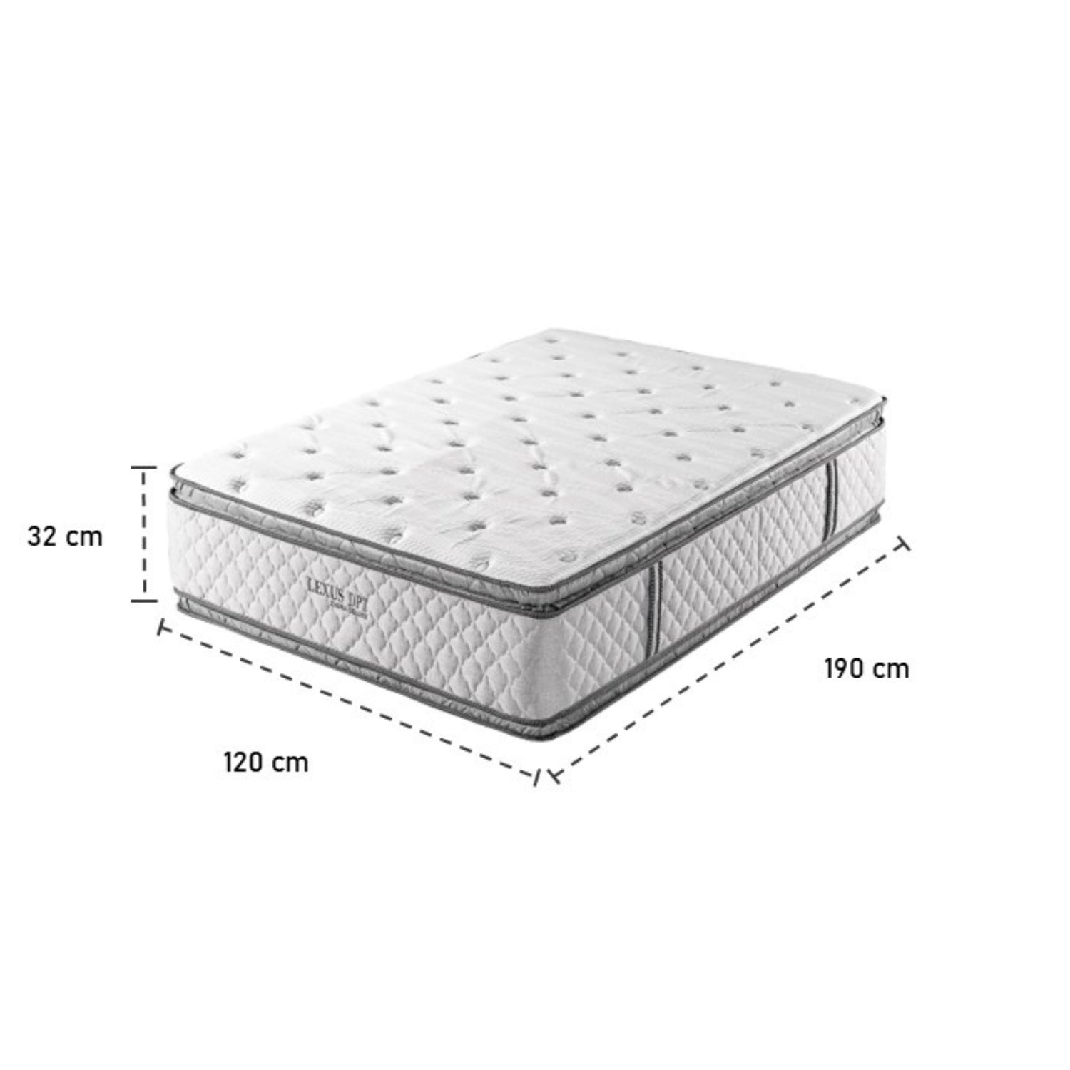 Colchón Semi Doble Lexus Deluxe Doble Pillow Top (Garantia 15 años)