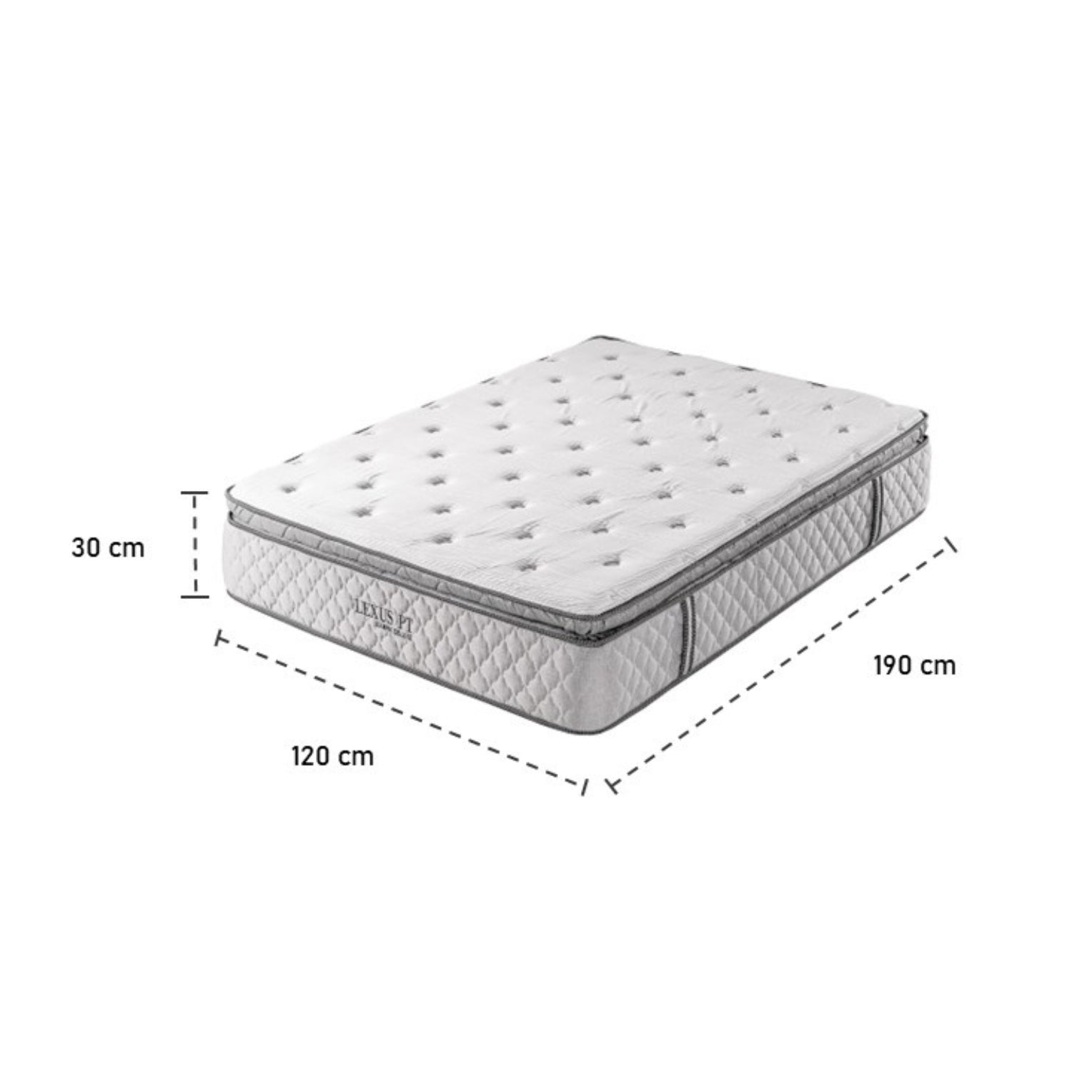 Colchón Semi Doble Lexus Deluxe Pillow Top (Garantia 15 años)