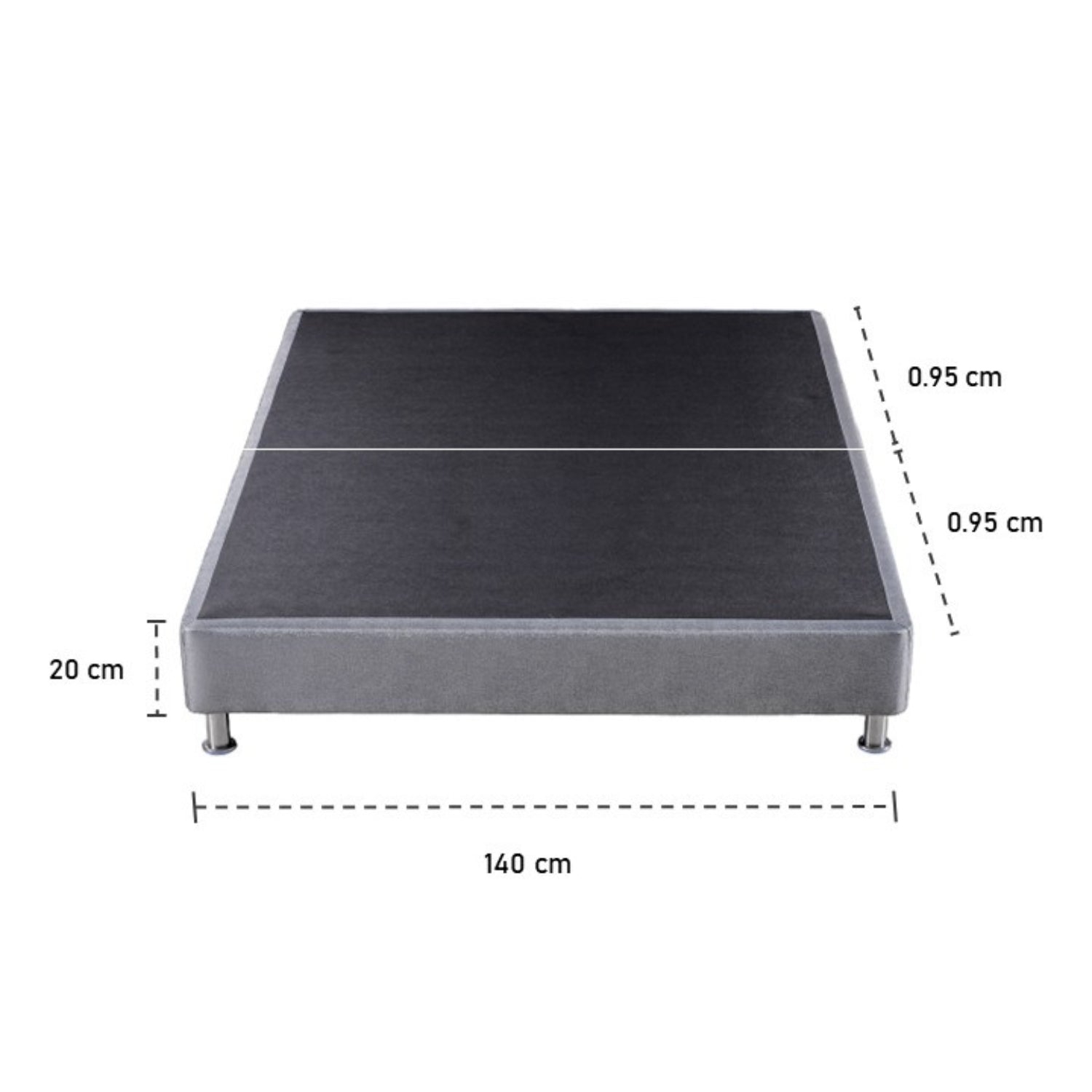 Base Cama Doble Lexus Deluxe Gris Par