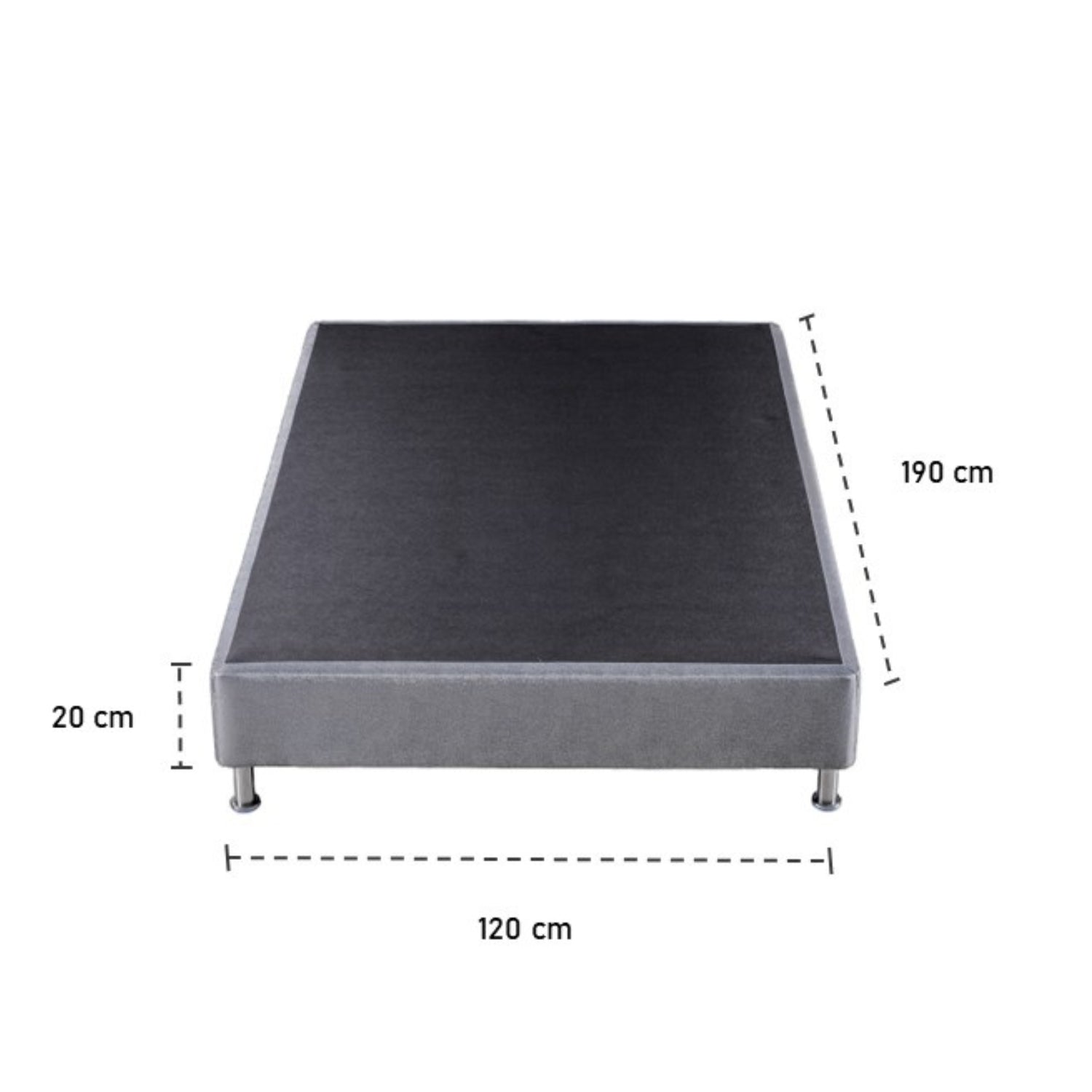 Base Cama Semi Doble Lexus Deluxe Gris