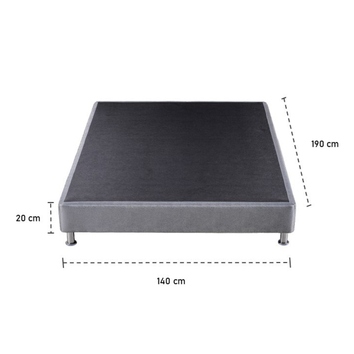 Base Cama Doble Lexus Deluxe Gris