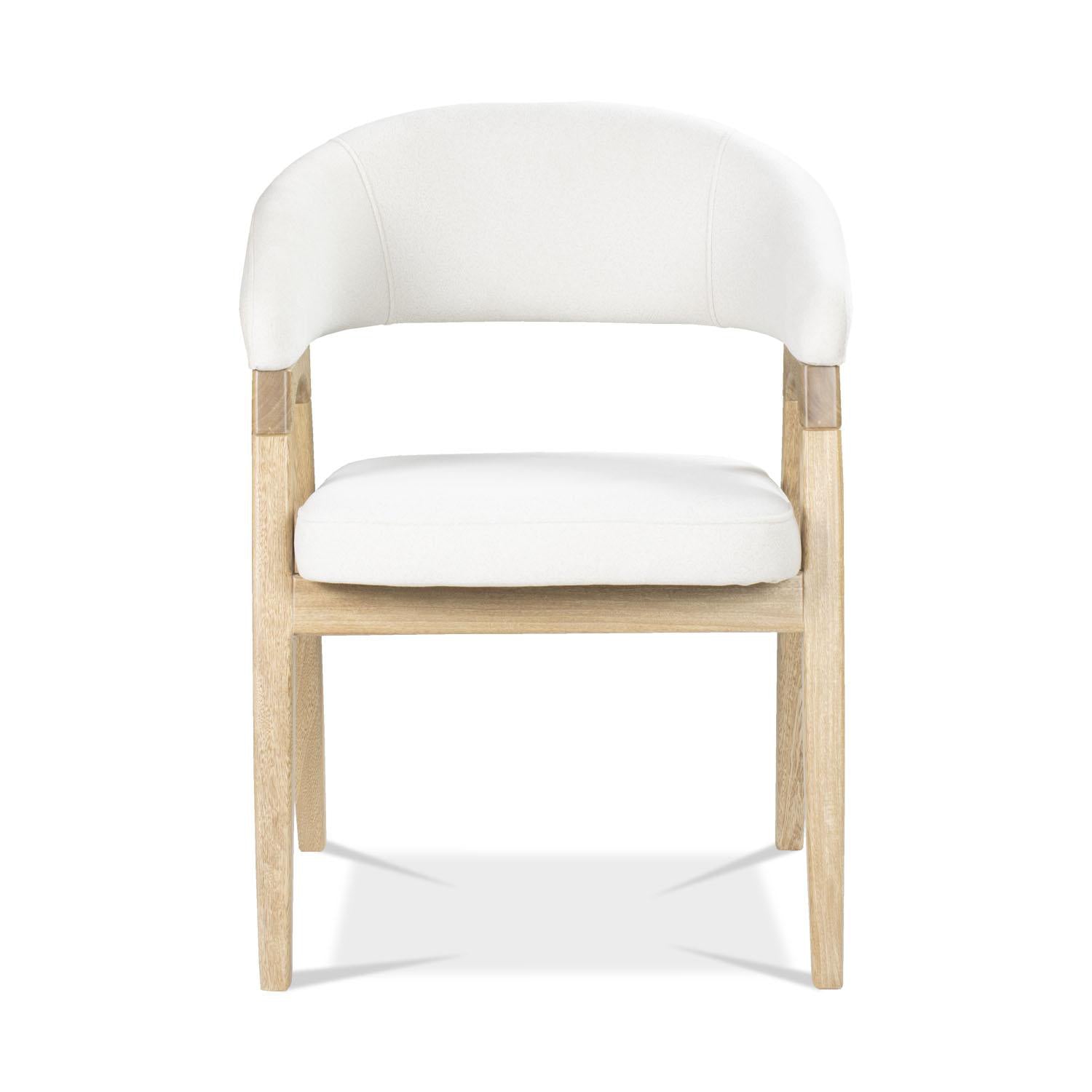 Comedor 4 Puestos Vicka Chenille Serena Crema, Natural