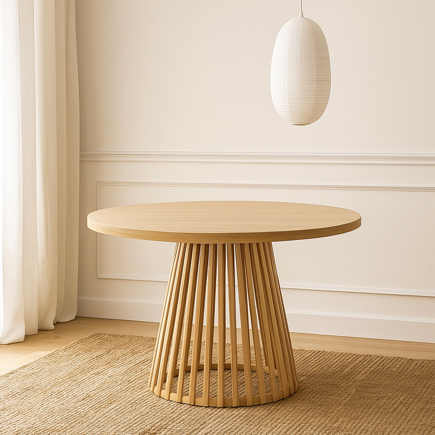 Comedor 4 Puestos Palermo Azul, Natural