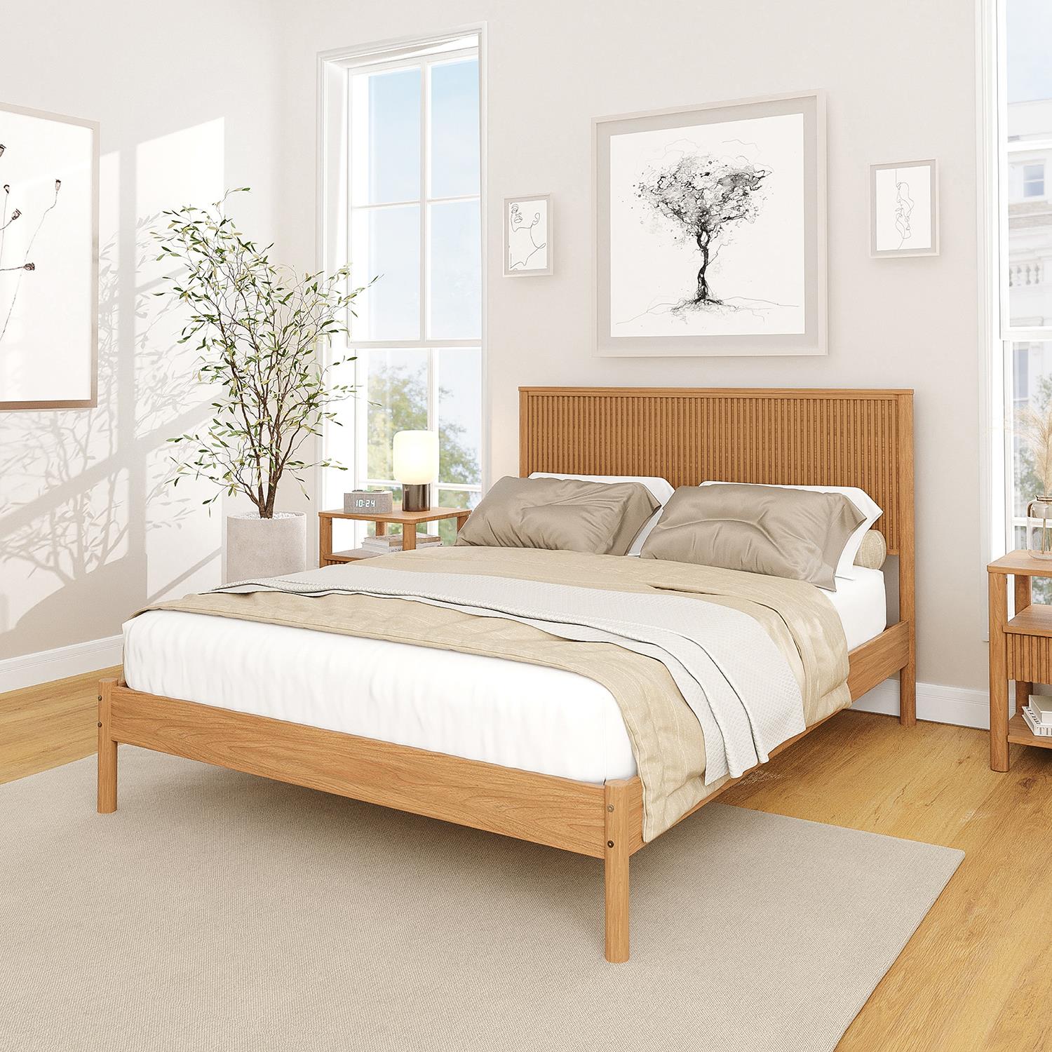 Cama Doble  Aurum Natural