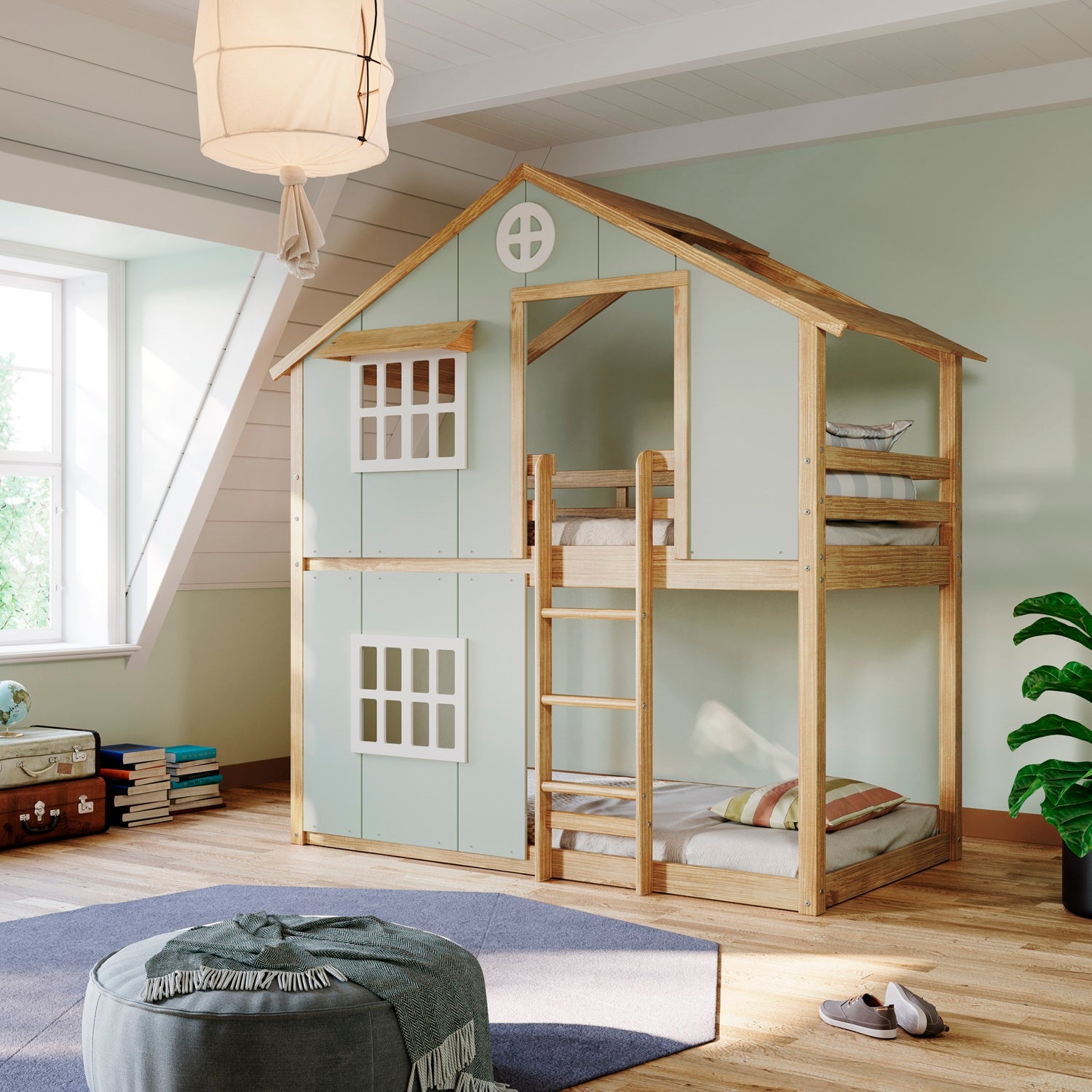 Camarote 0.90 Kandy Celeste, Natural Y Off White