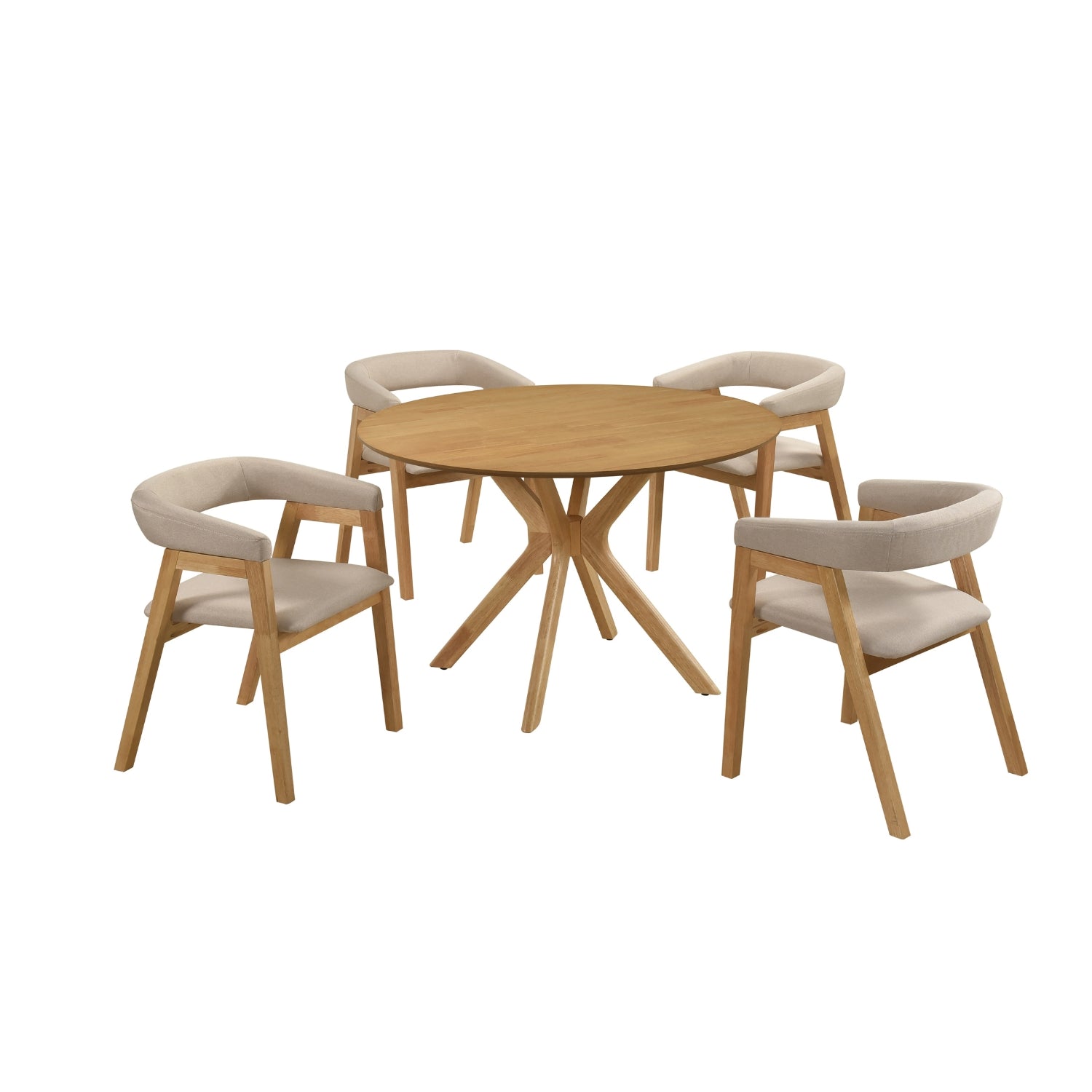 Comedor 4 Puestos Toronto Natural, Beige