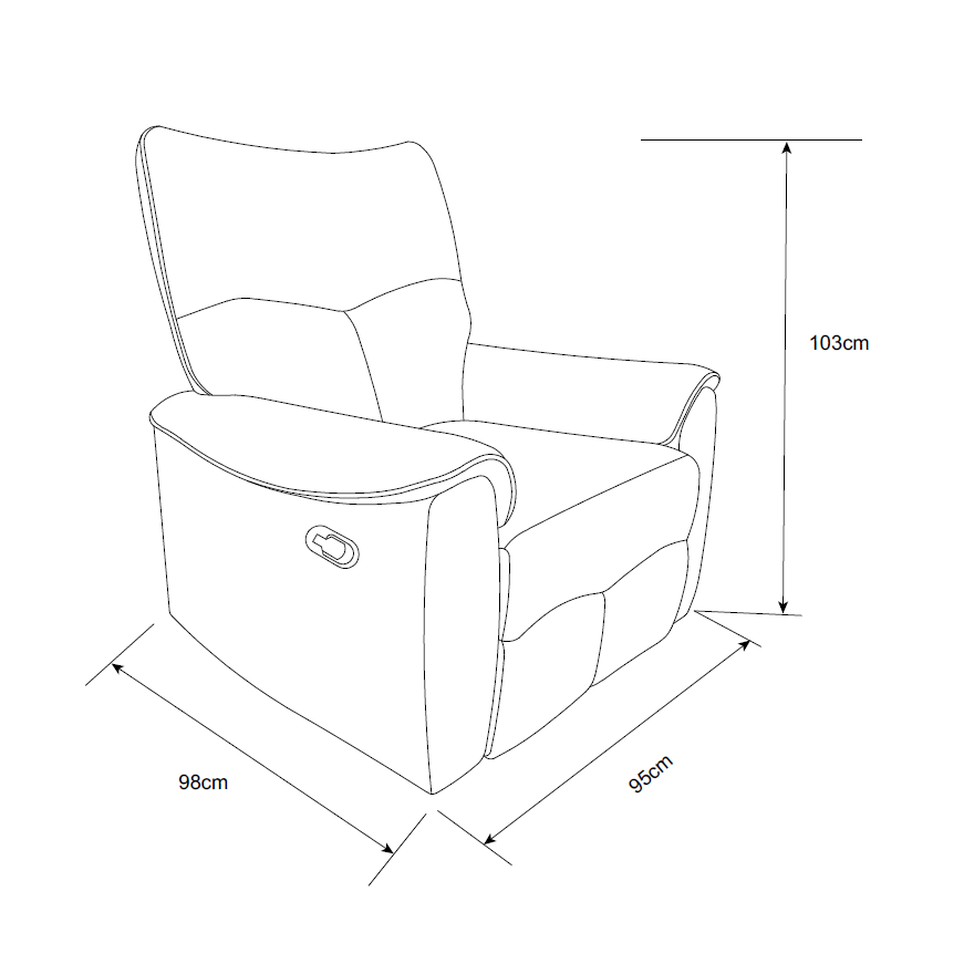 Sillón Reclinable Zeus Pana Gris