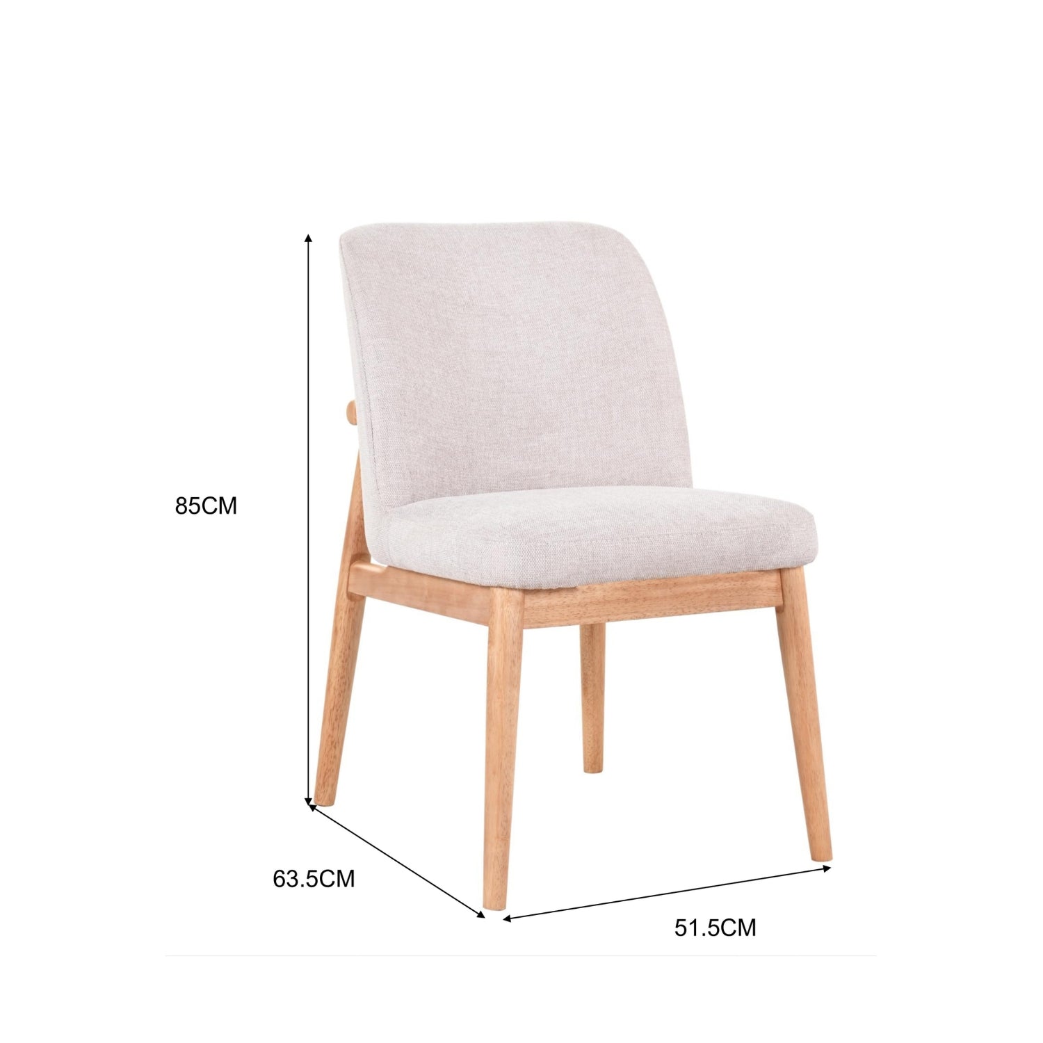 Comedor 6 Puestos Cameron Natural, Gris