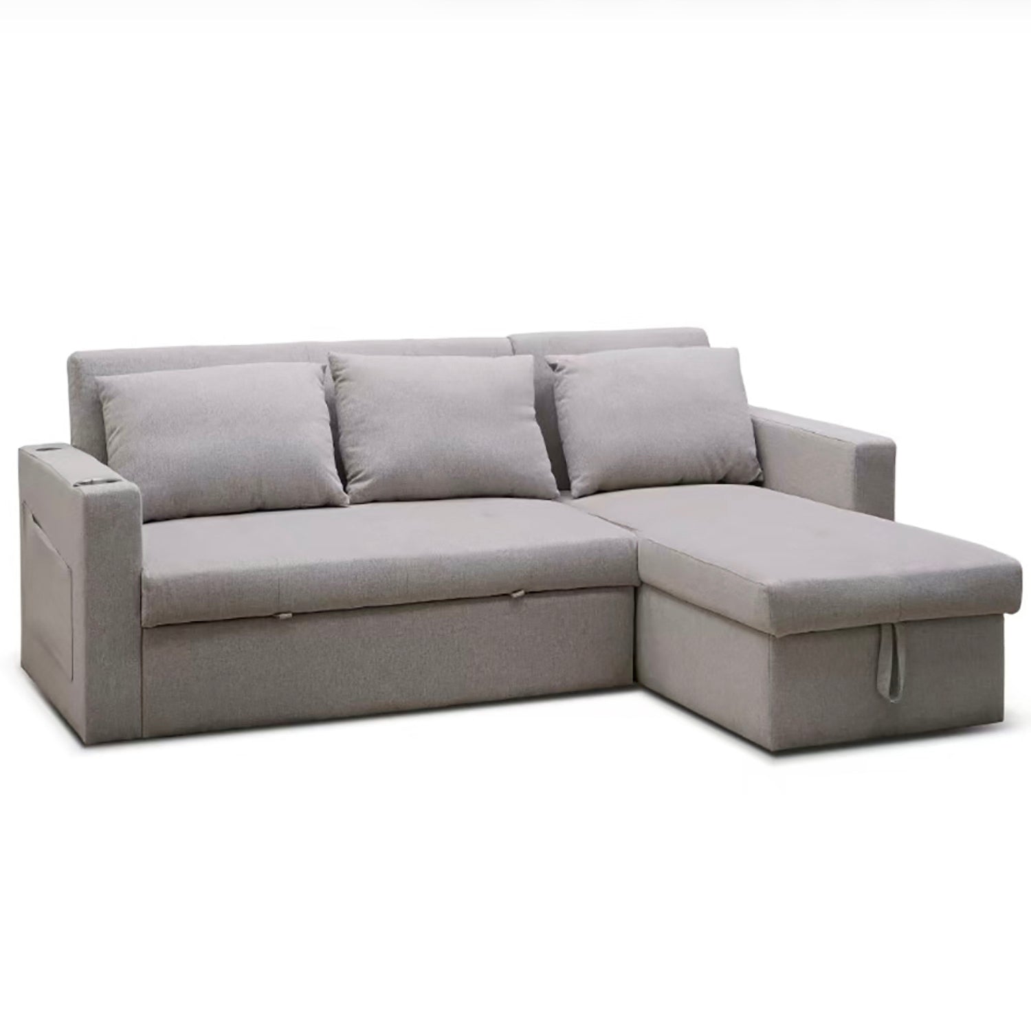Sala Cama Zoe Lino Gris Plomo