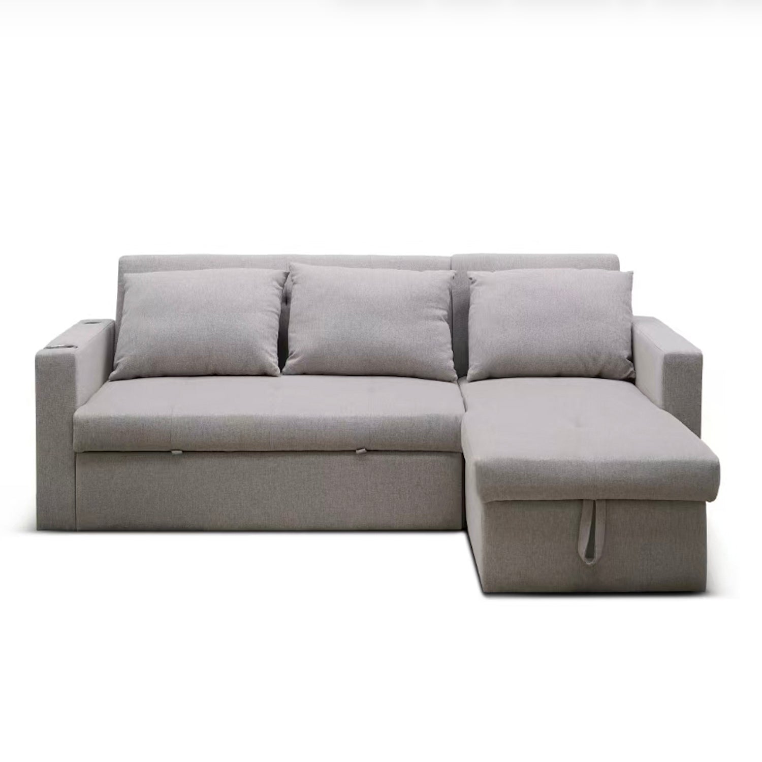 Sala Cama Zoe Lino Gris Plomo