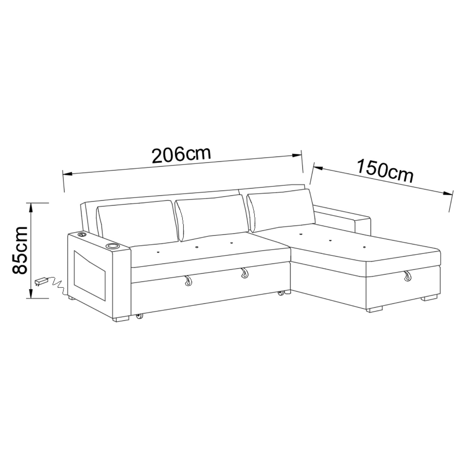 Sala Cama Zoe Lino Plomo