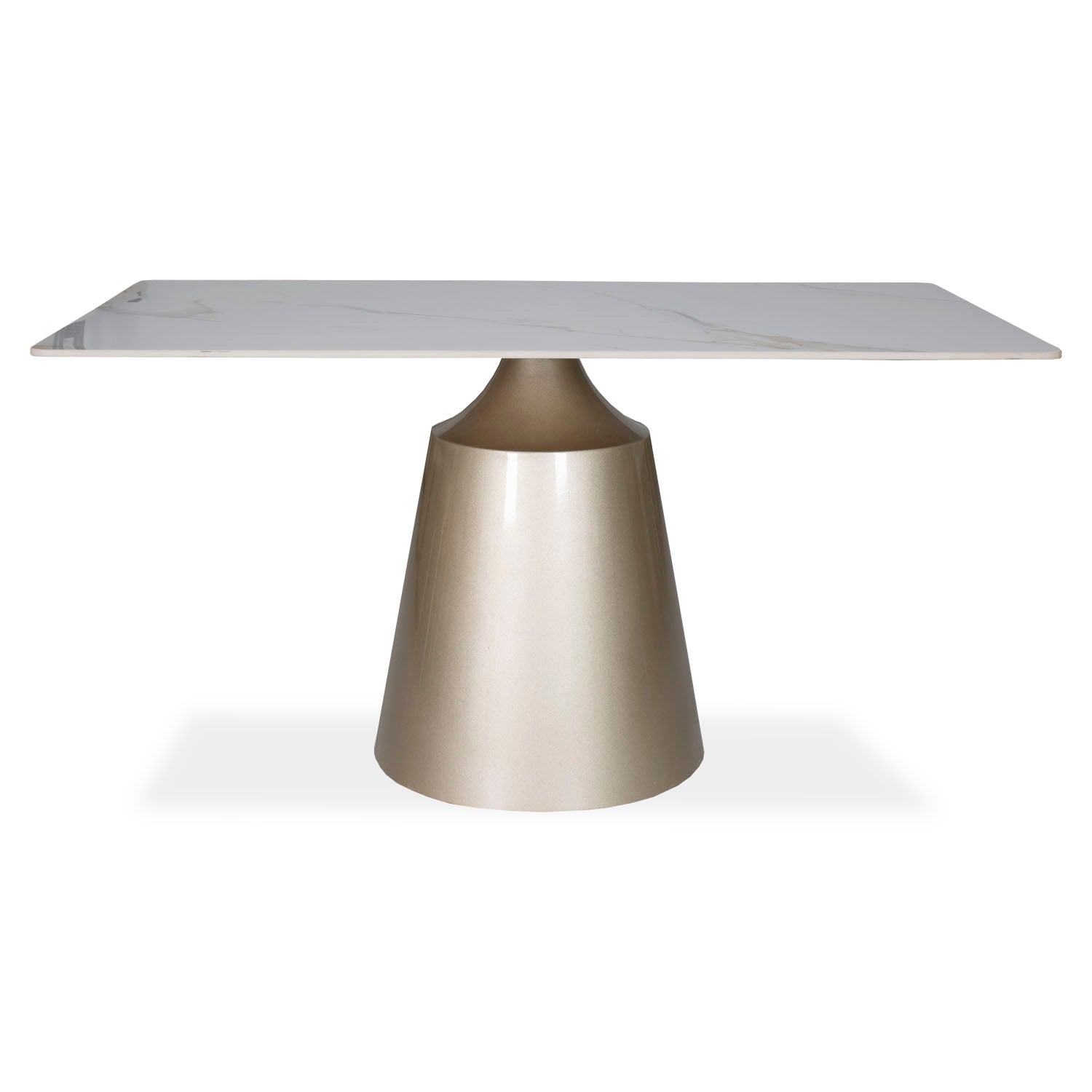 Base Comedor 6 Puestos Venice Champaña Base Para Vidrio