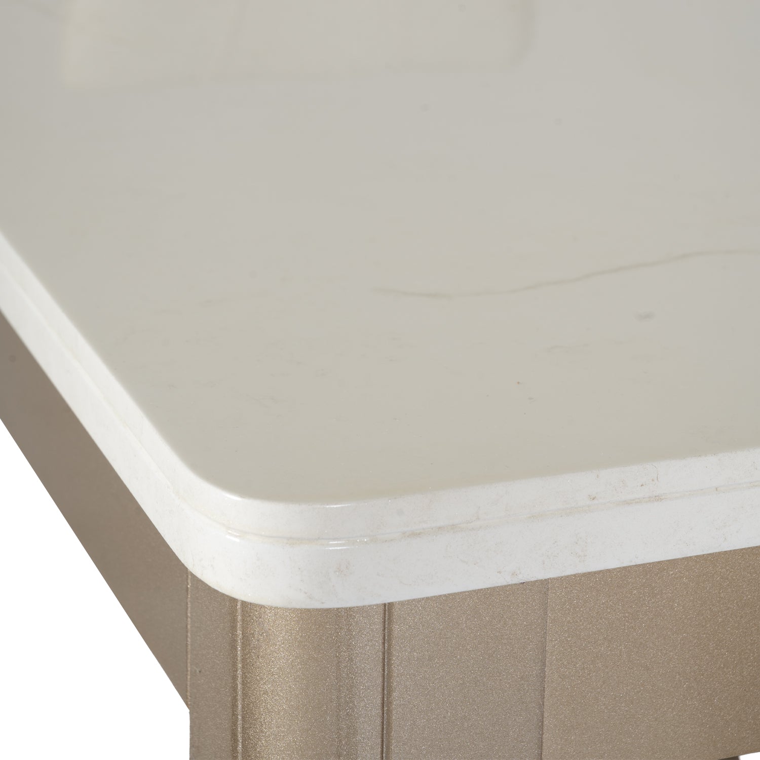 Comedor 4 Puestos Marsella Eurolino Blanco Puro, Champaña
