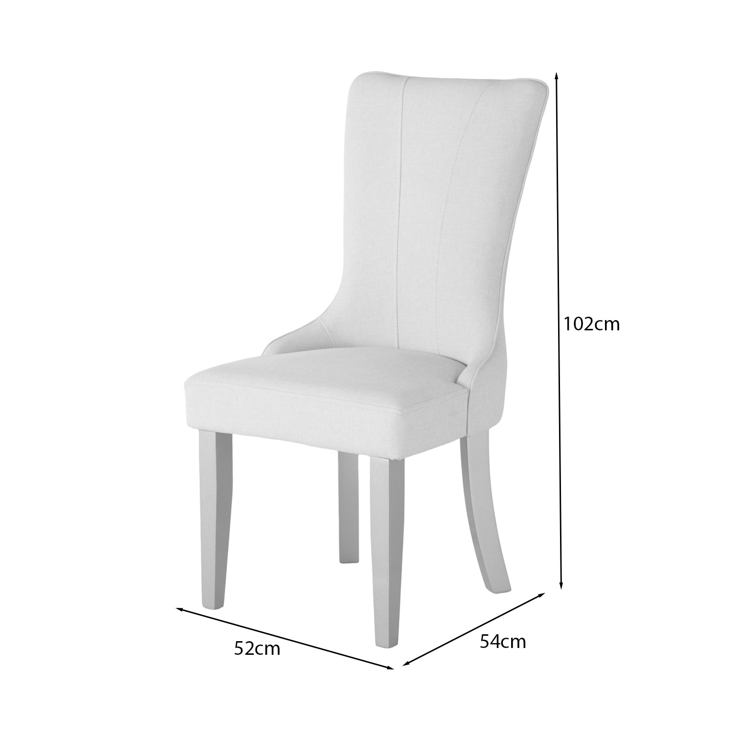 Comedor 4 Puestos Marsella Eurolino Blanco Puro, Champaña