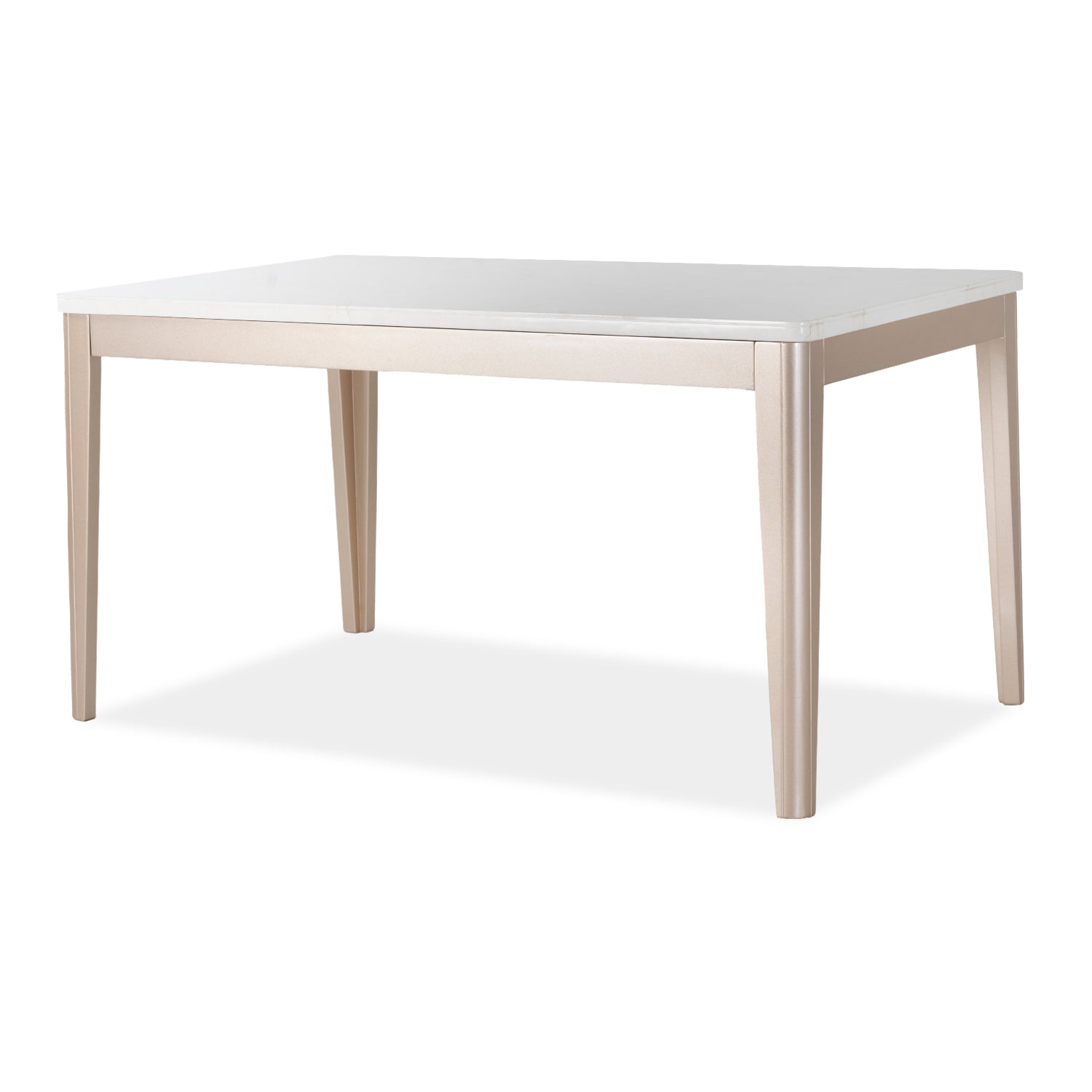 Comedor 6 Puestos Marsella Eurolino Blanco Puro, Champaña