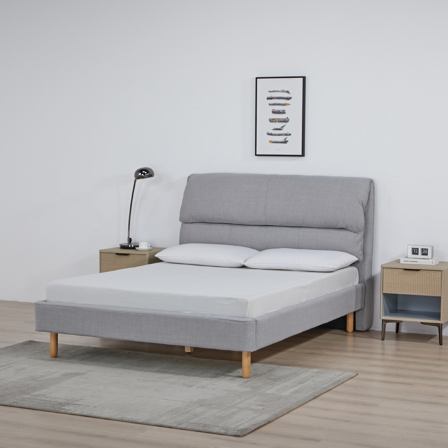 Cama Doble Cameron Beige