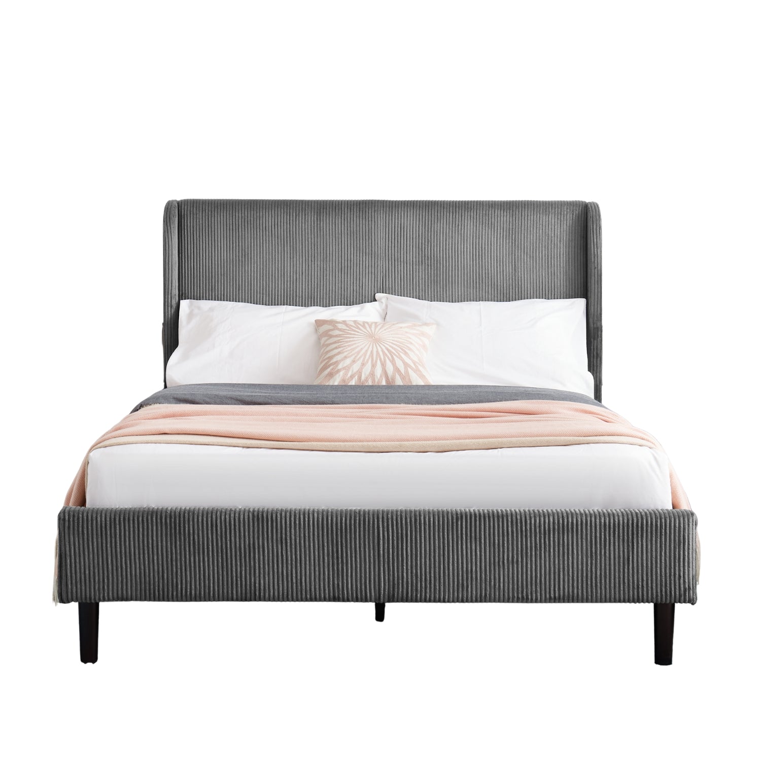 Combo Cama Doble Alicante Taupe + Colchón Valencia Pillow Top