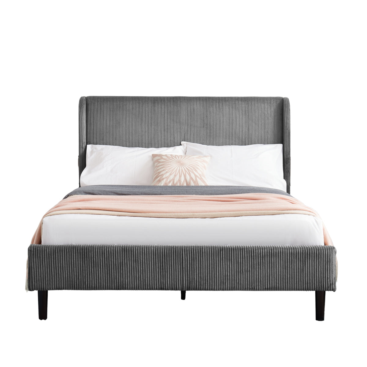 Combo Cama Doble Alicante Taupe + Colchón Valencia Pillow Top