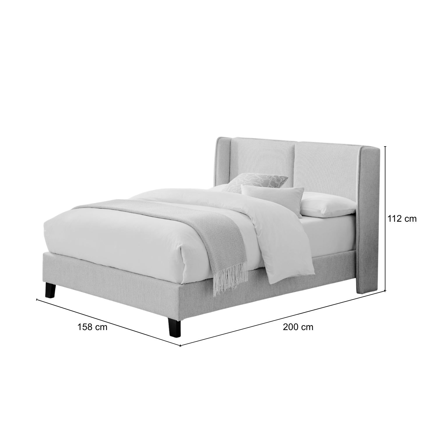 Cama Doble Barcelona Gris