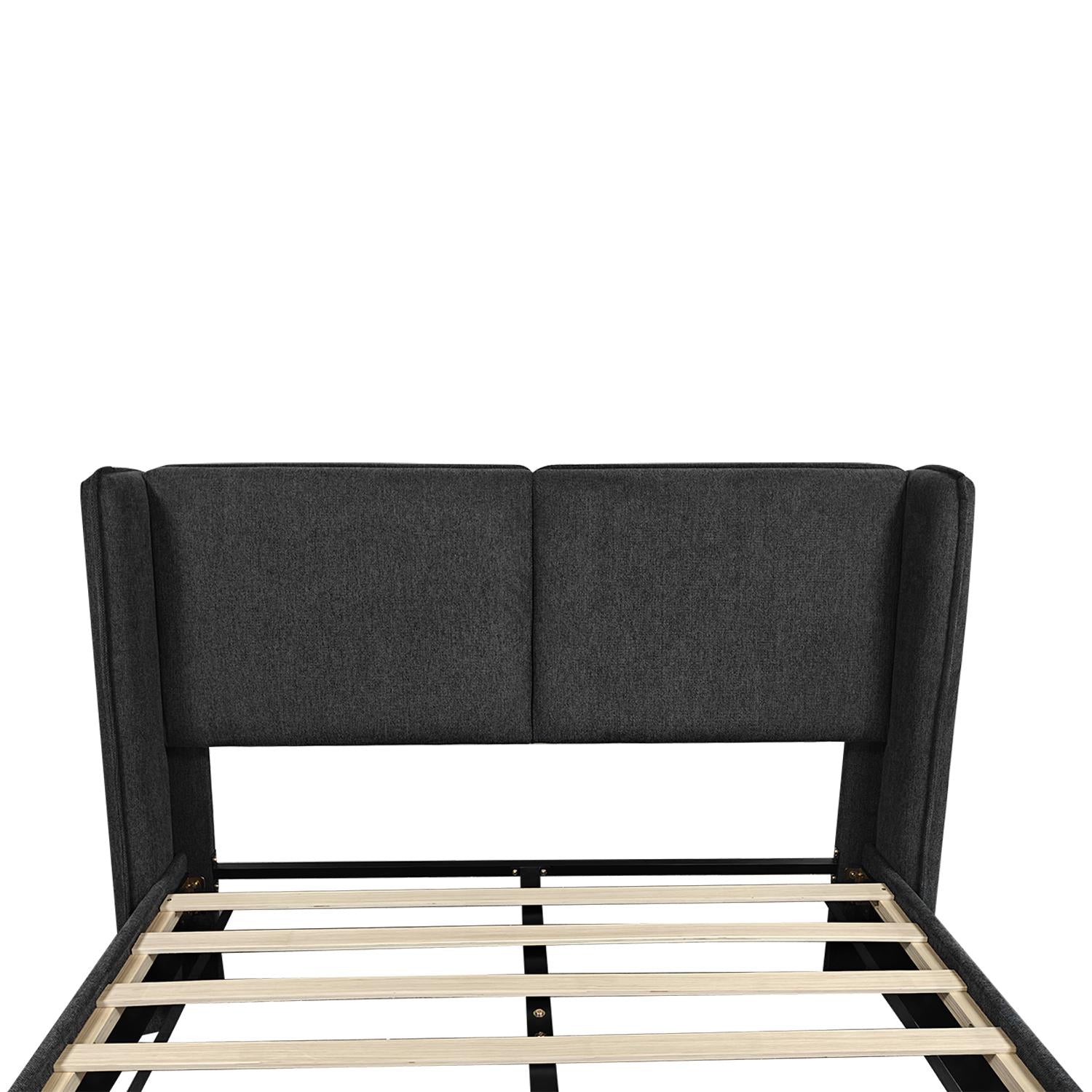 Cama Doble Barcelona Gris Plomo