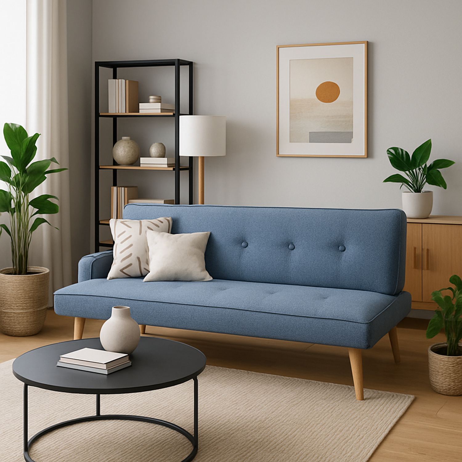 Sofá Cama Gabi Microfribra Plomo