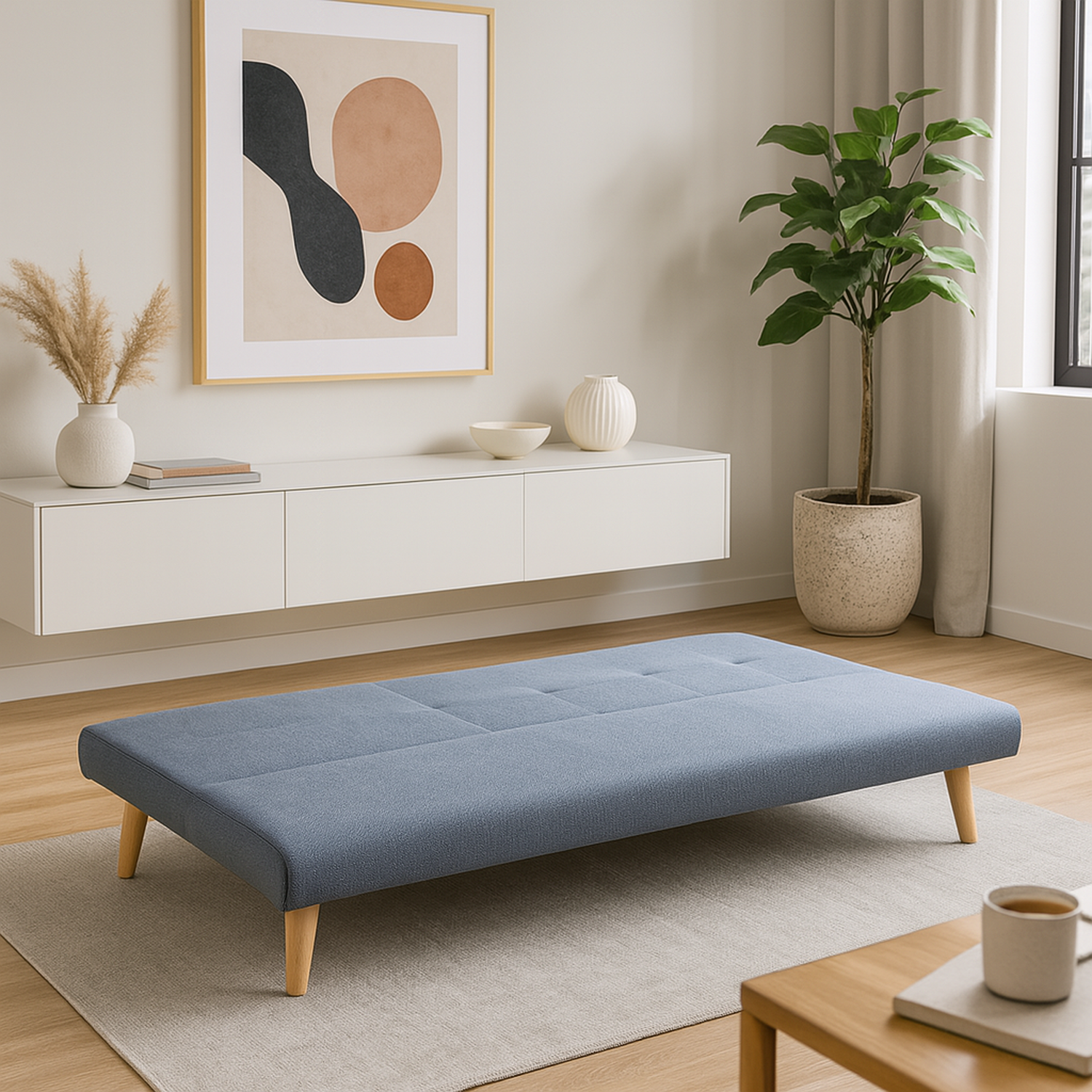 Sofá Cama Gabi Microfribra Plomo