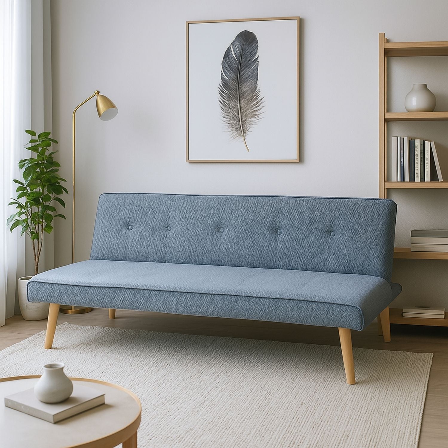 Sofá Cama Gabi Microfribra Plomo