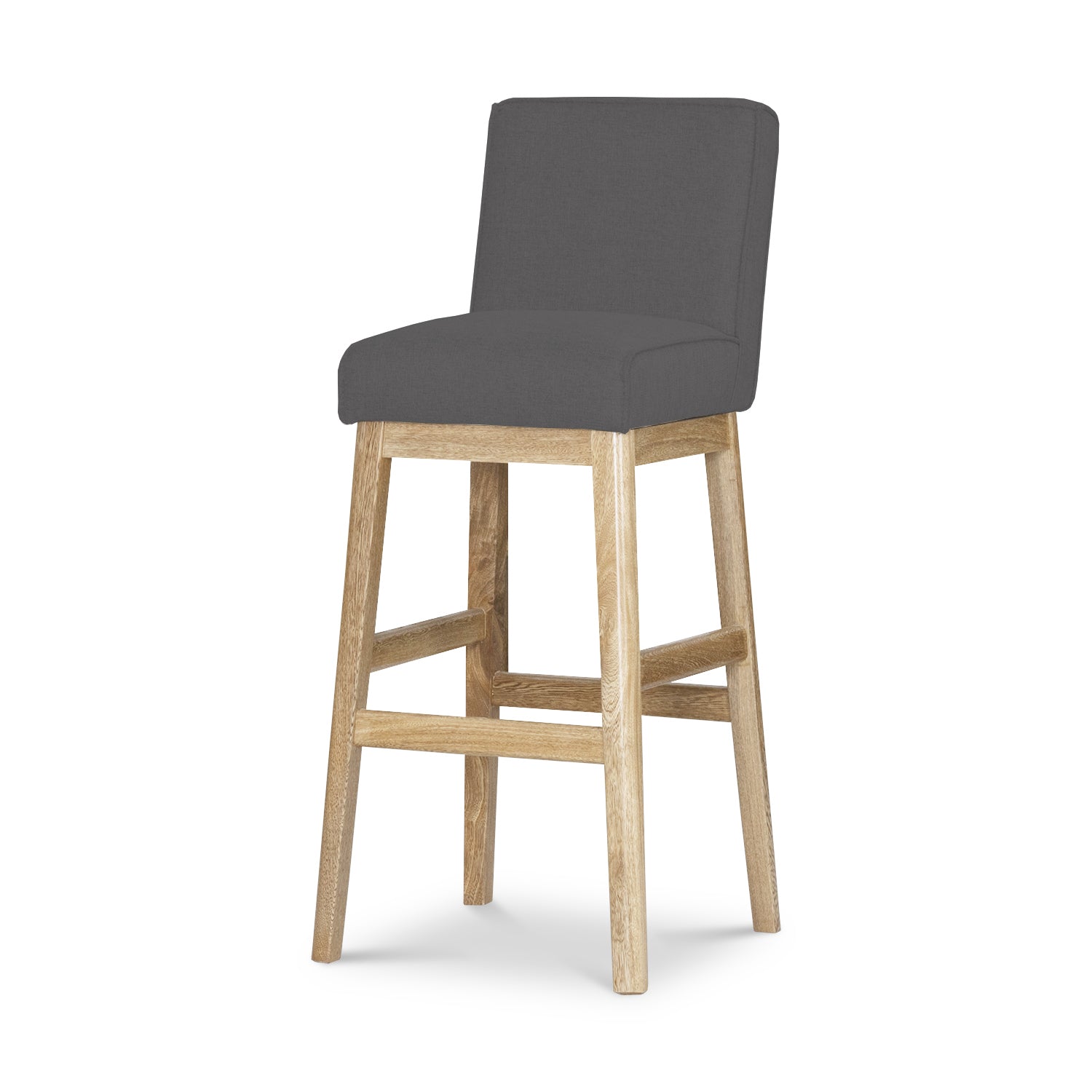Silla Para Barra Gael Microfibra Kazan Plomo, Natural