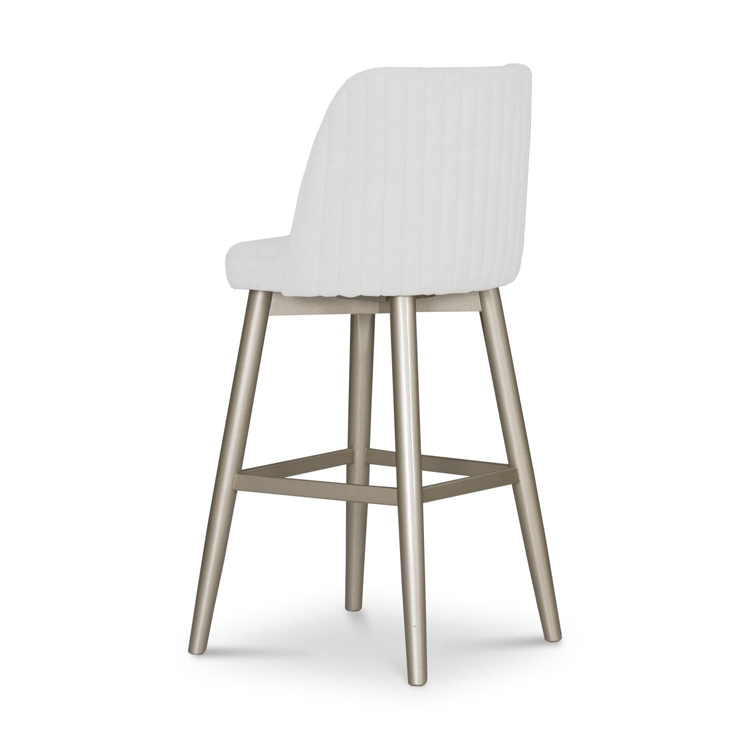 Silla Para Barra Atlanta Eurolino Blanco, Champaña