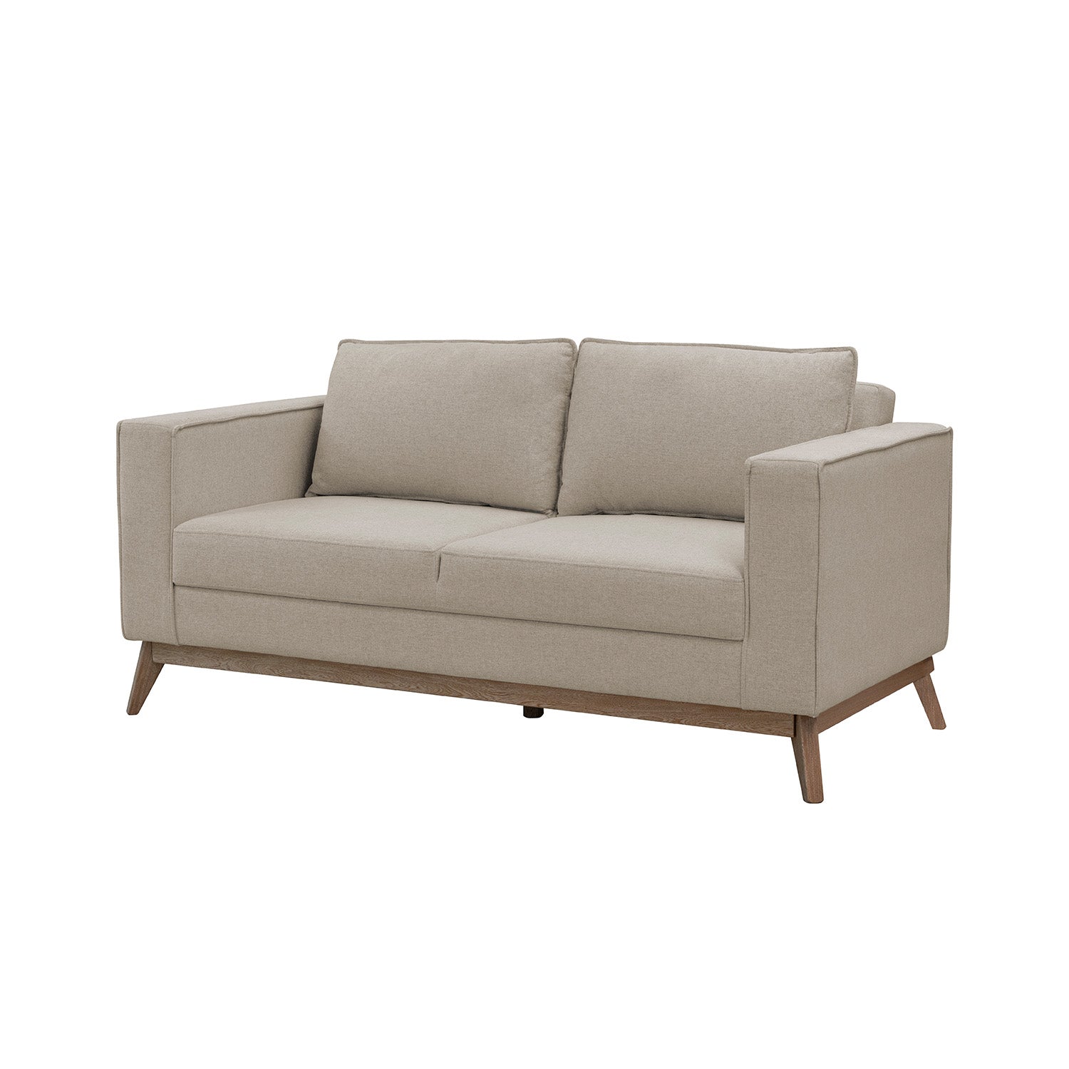 Sofa 2 Puestos Burgos Lino Verona Beige, Natural