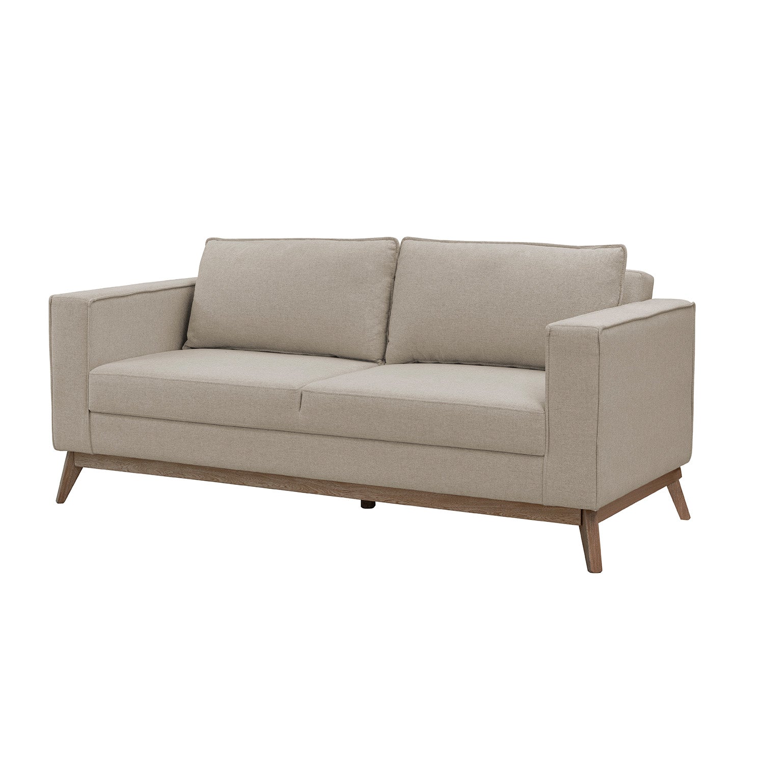 Sofa 3 Puestos Burgos Lino Verona Beige, Natural