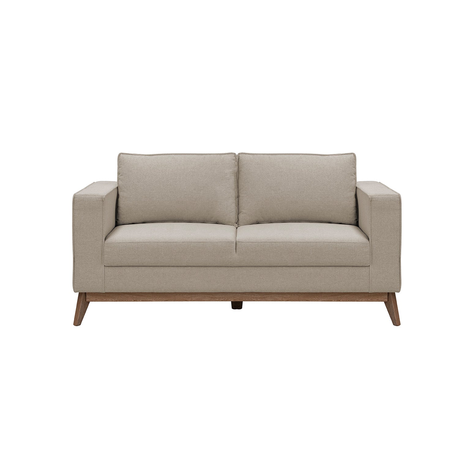 Sofa 2 Puestos Burgos Lino Verona Beige, Natural