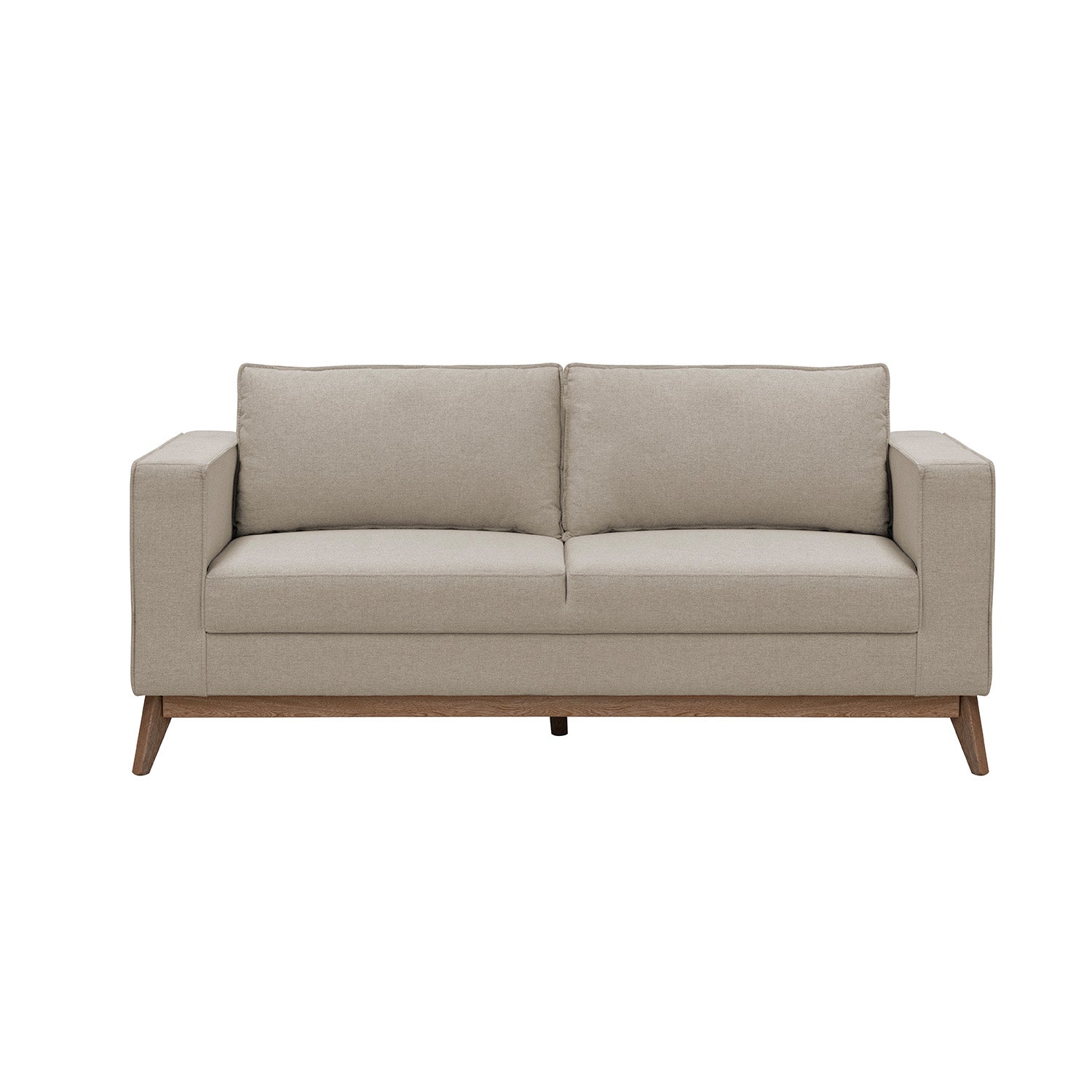 Sofa 3 Puestos Burgos Lino Verona Beige, Natural