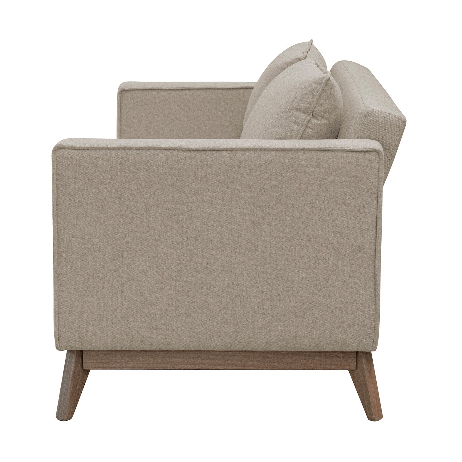 Sofa 3 Puestos Burgos Lino Verona Beige, Natural