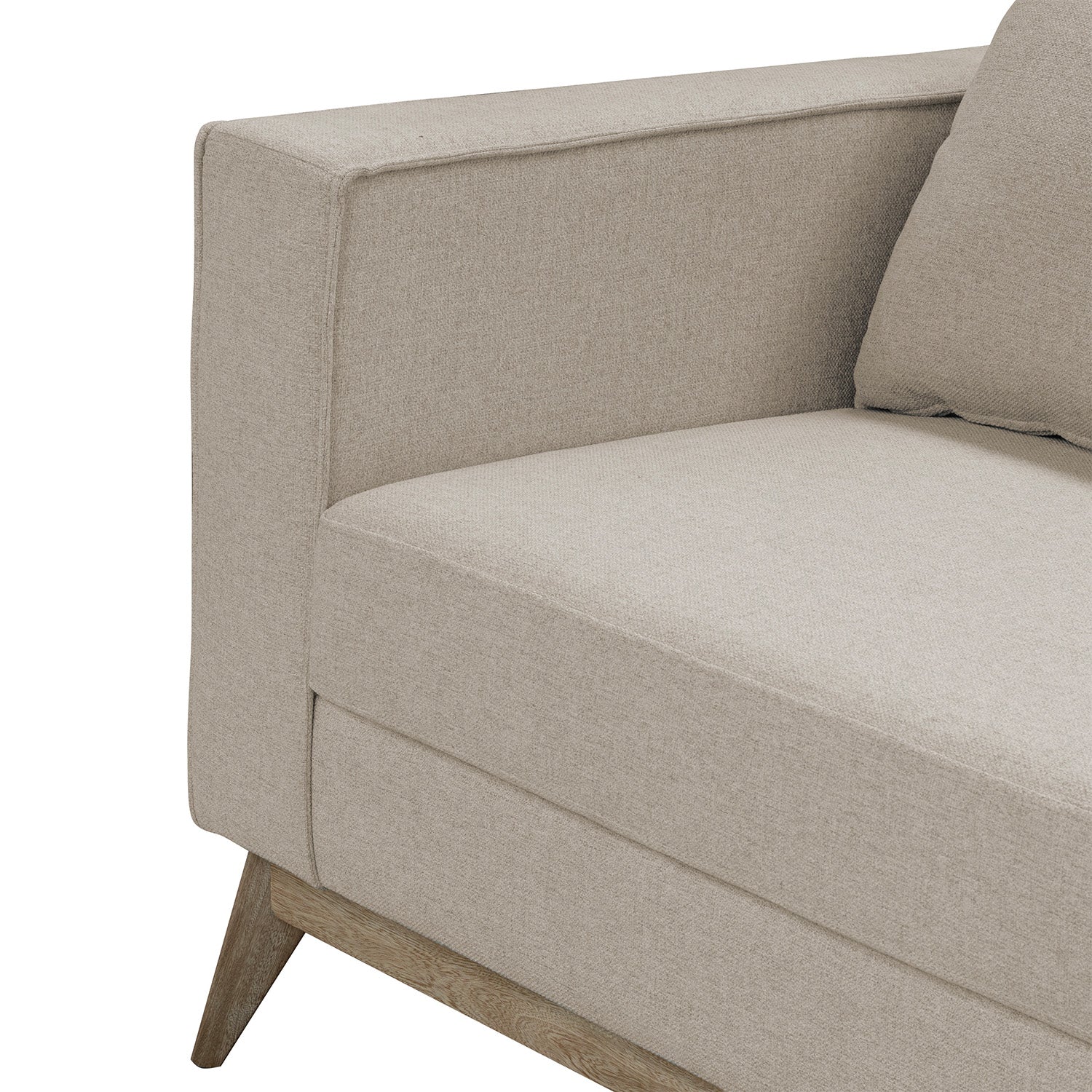 Sofa 3 Puestos Burgos Lino Verona Beige, Natural