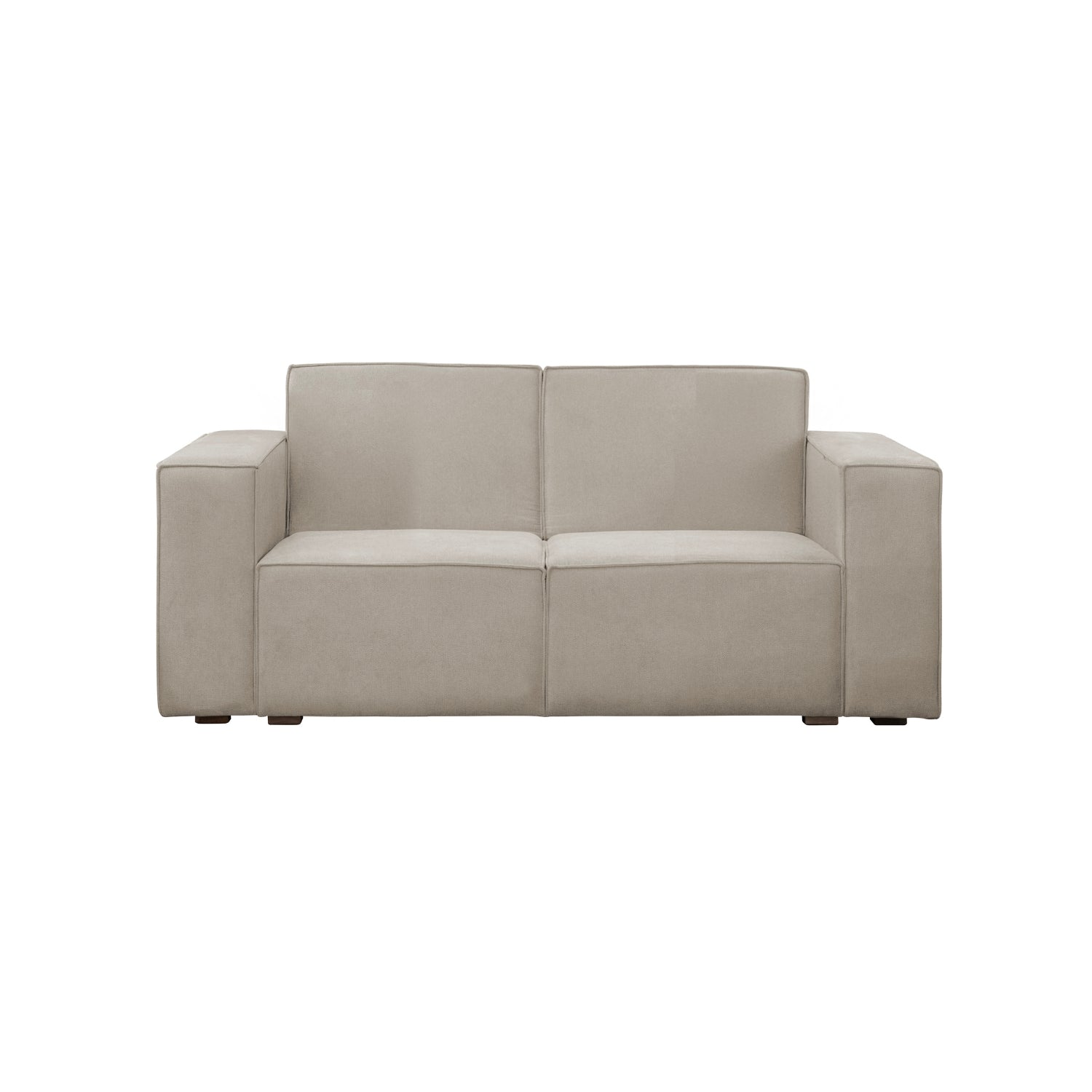 Sofa 2 Puestos Cox Chenille Impetu Beige, Natural