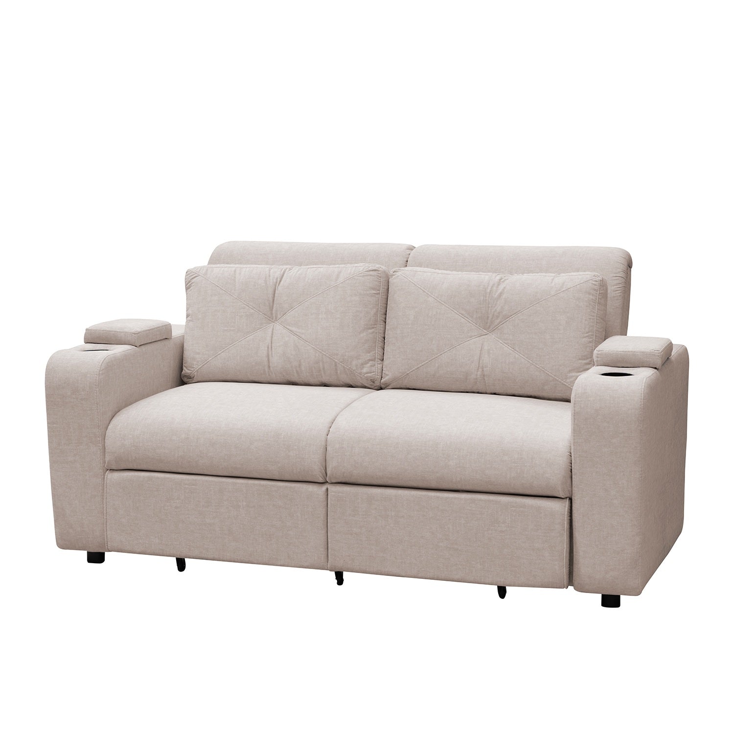 Sofá Cama Boston Velvet Idilio Beige