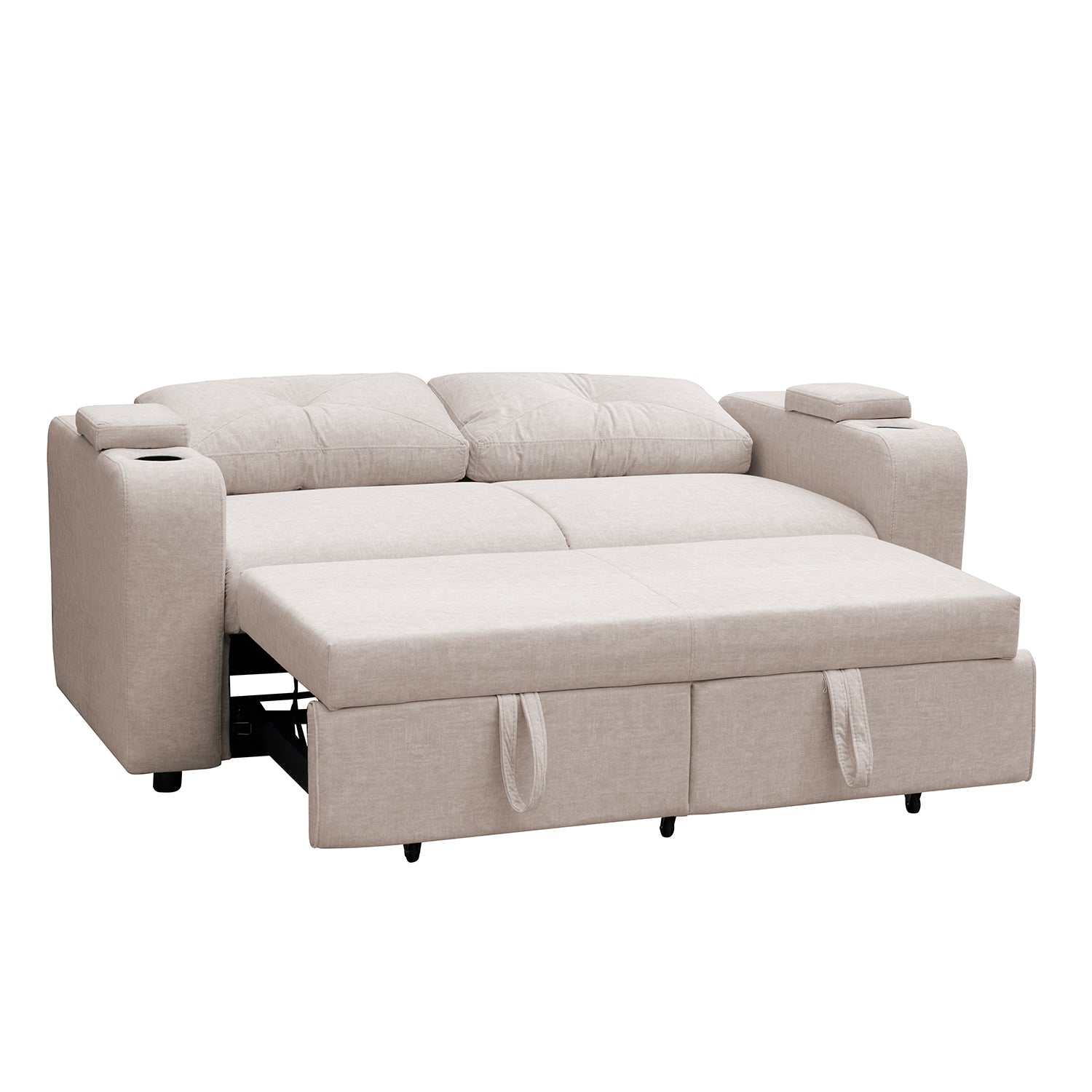 Sofá Cama Boston Velvet Idilio Beige