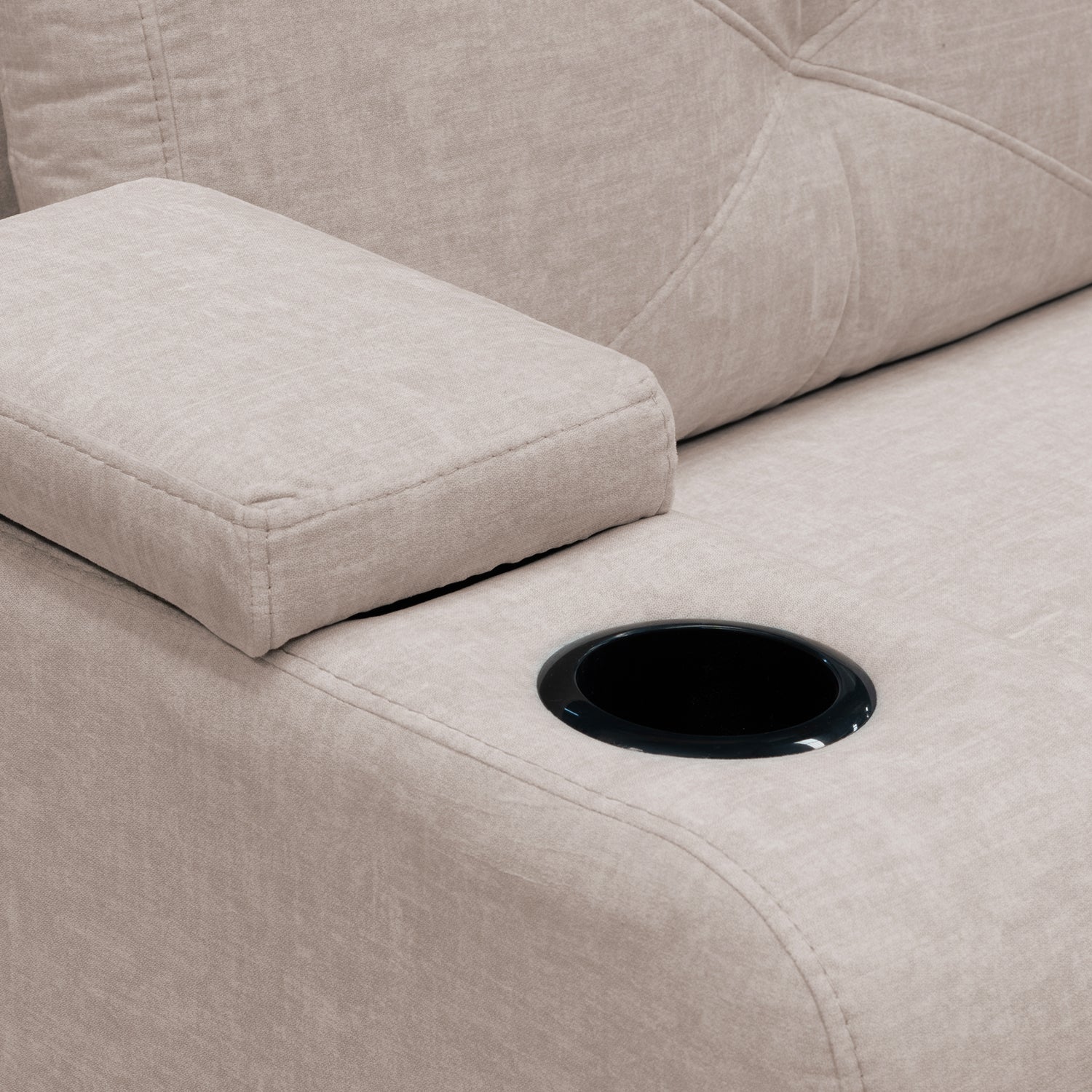 Sofá Cama Boston Velvet Idilio Beige